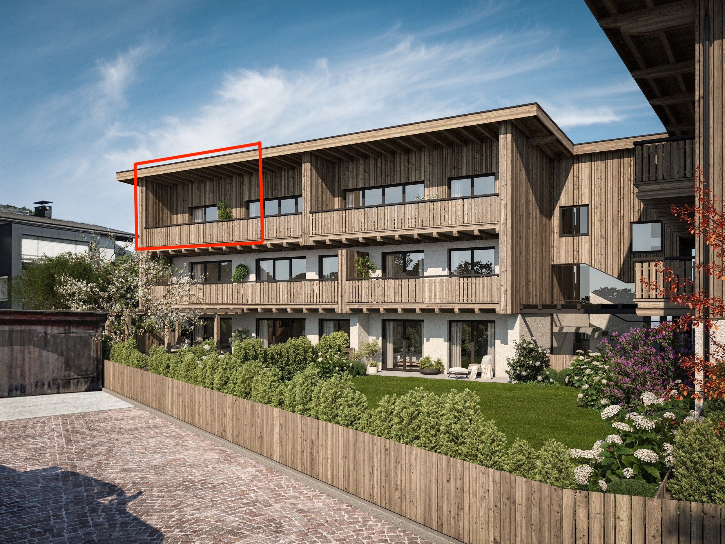 Living in the sunny village: exclusive three-room apartment