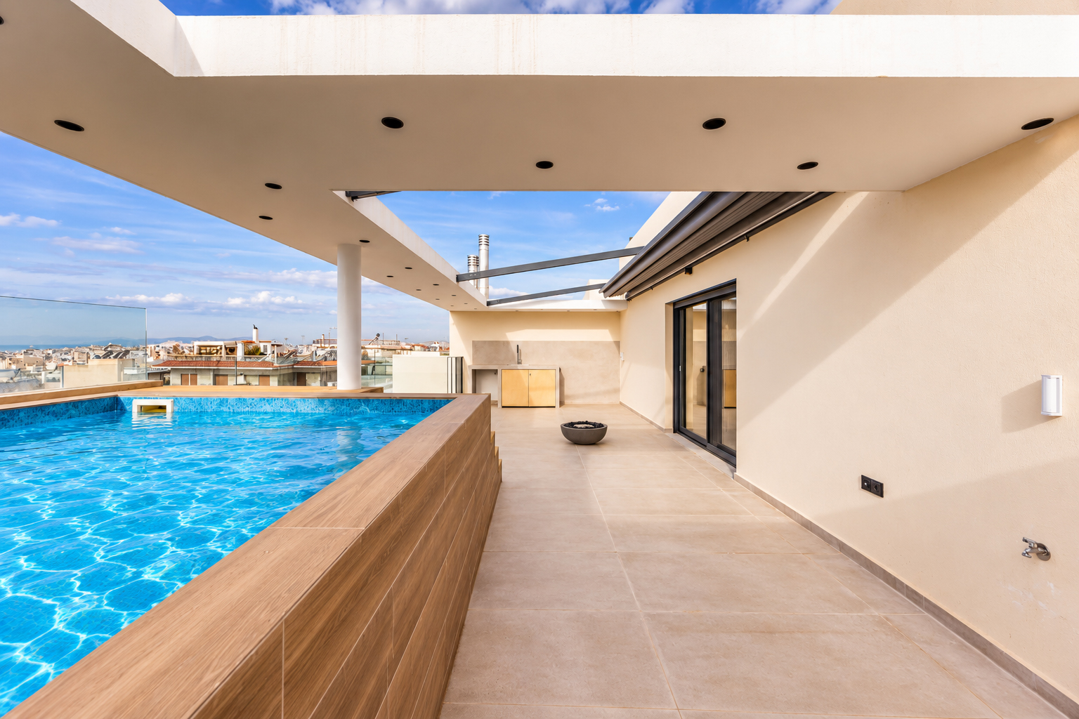 New luxury maisonette with pool & panoramic views [AI-modified]