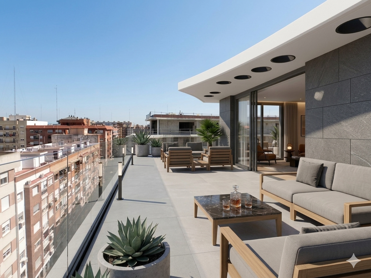 Exclusivo ático de lujo junto a lo Jardines del Turia