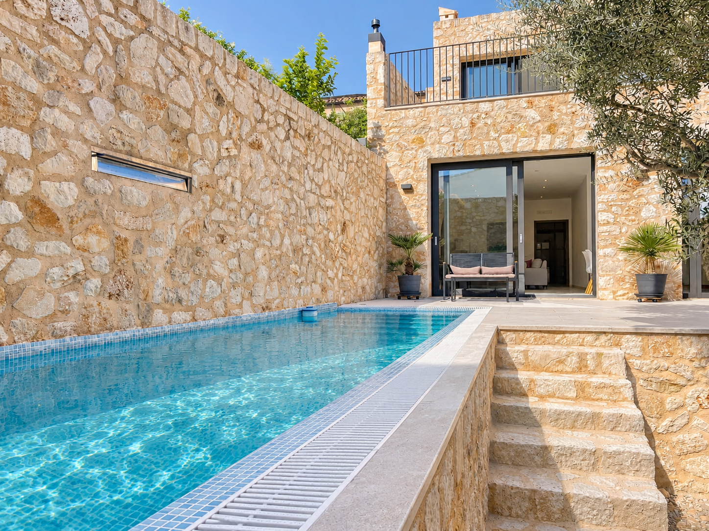 Spacious townhouse with panoramic views and swimming pool [AI-modified]