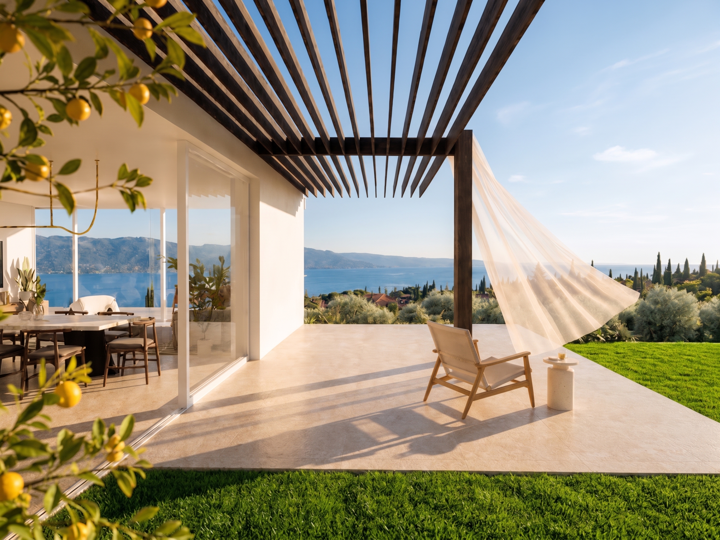 Exclusive Architect-Designed Villa with Panoramic Views of Lake Garda [AI-modified]