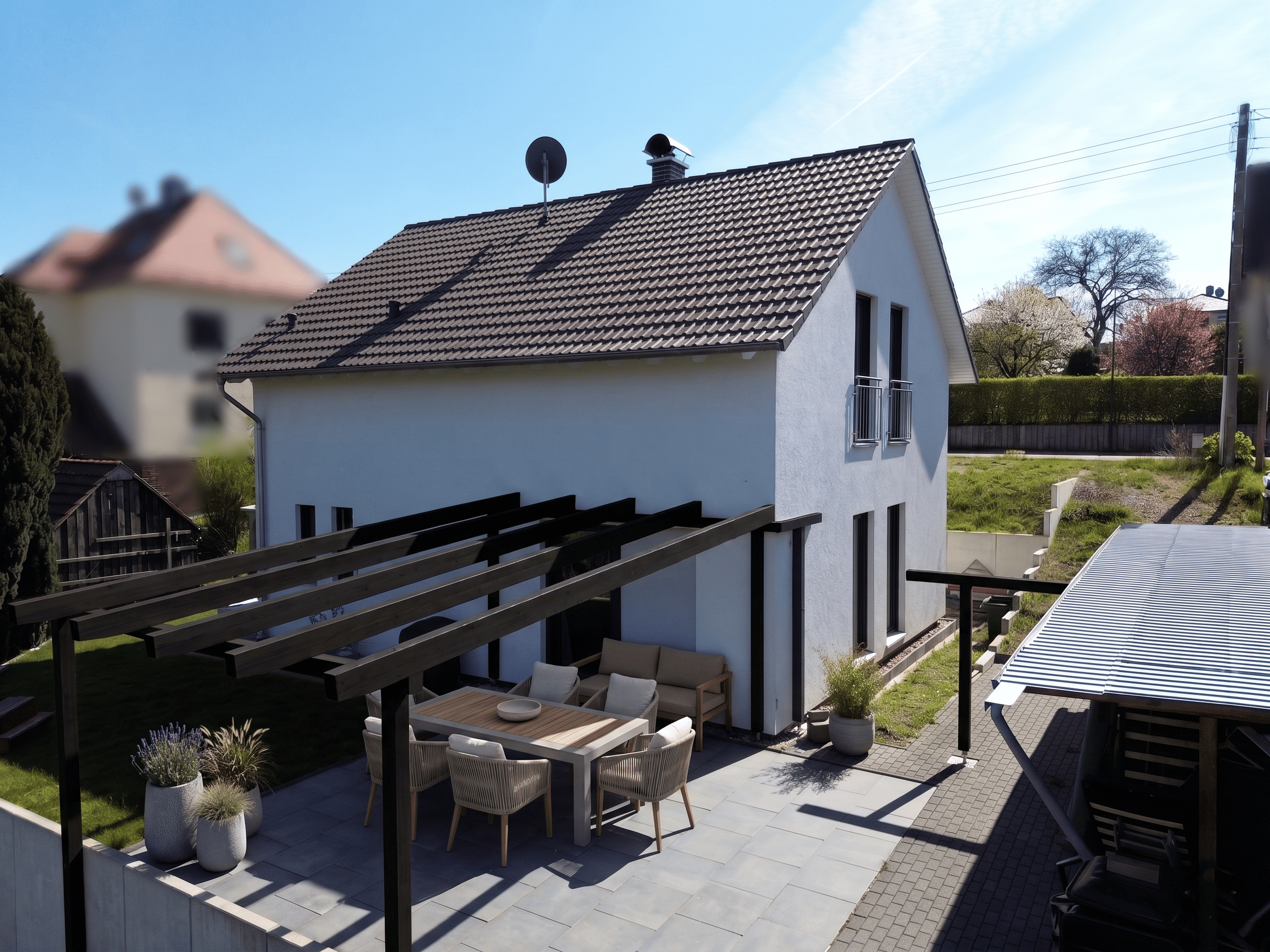 Energieeffizienter Neubau mit Blick ins Grüne