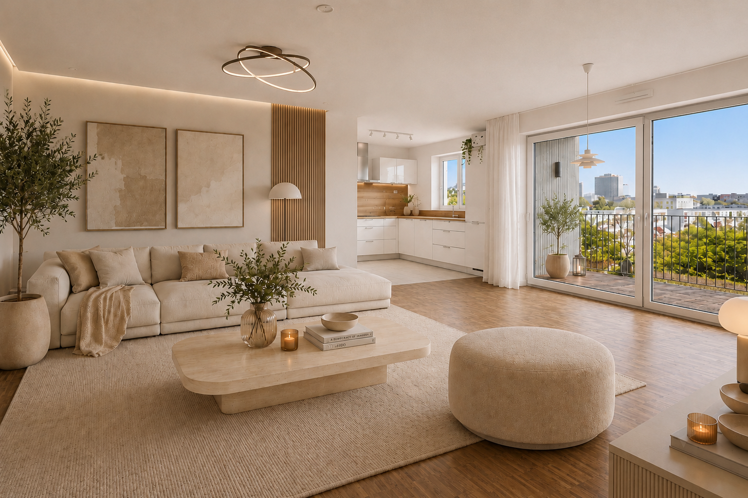 Bezugsfreie Drei-Zimmer-Wohnung mit Südbalkon und zwei Bädern am Europagarten