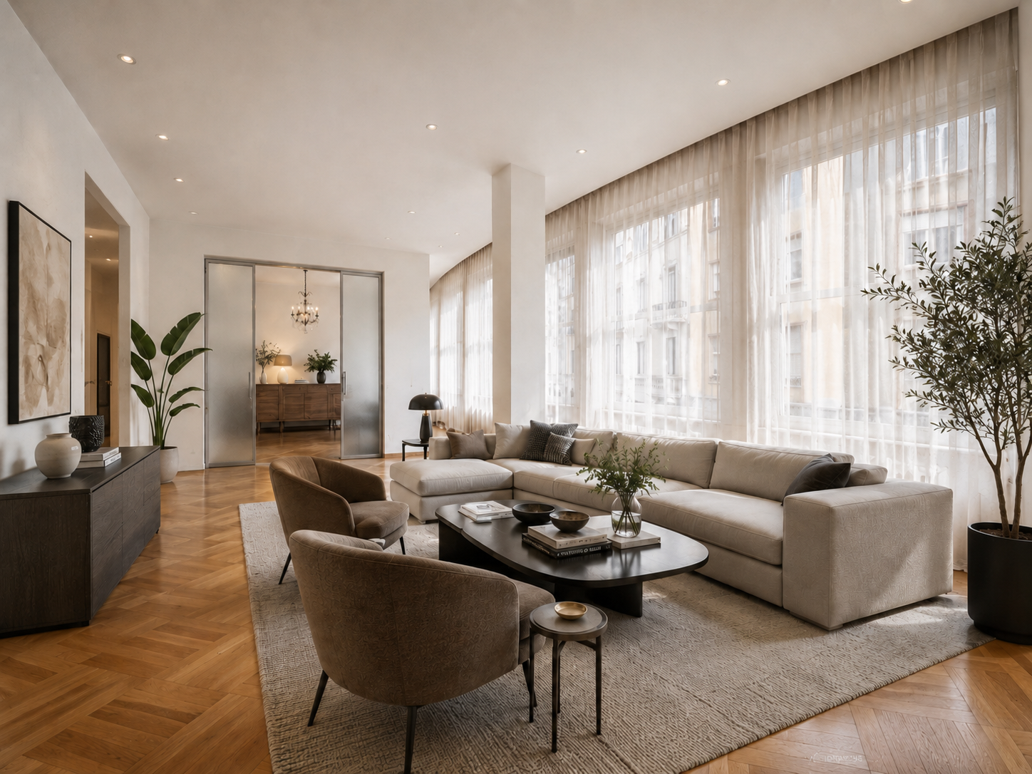 Bright, prestigious apartment on Visconti di Modrone Street [KI-modifiziert]