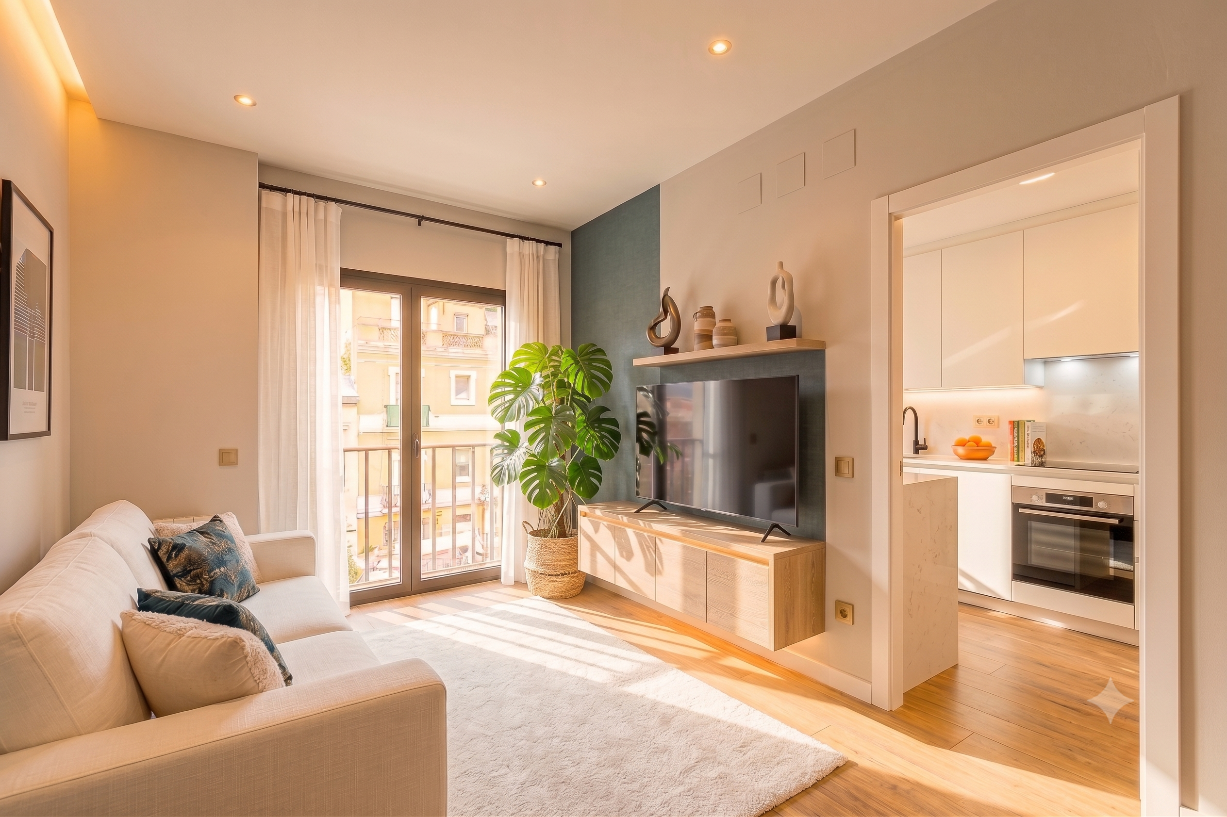 Discover an elegant apartment next to the Sagrada Familia, with natural light and year-round comfort