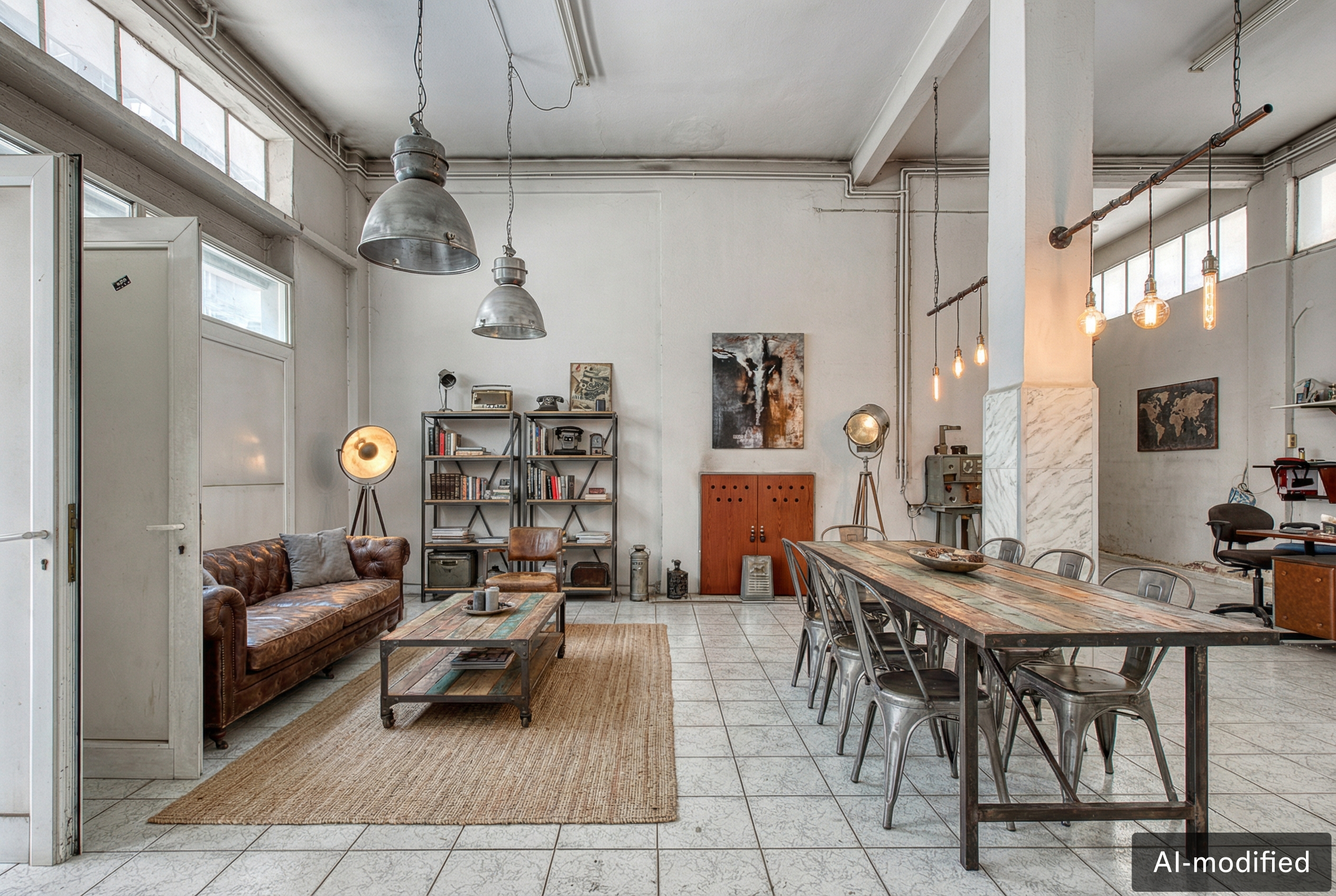 Investment ground-floor space with courtyard & potential to divide into 2 lofts