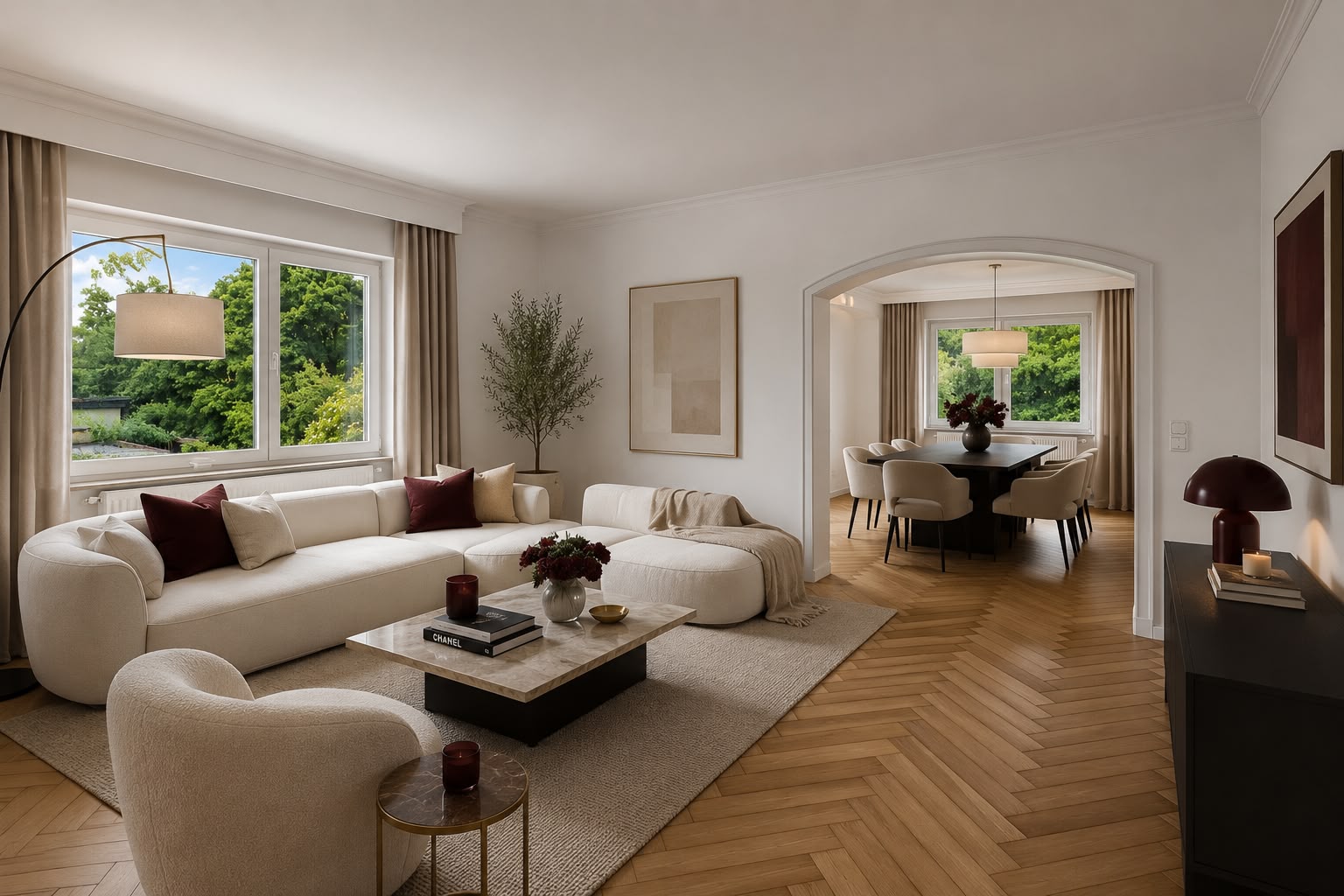 Exklusive 3,5-Zimmer-Wohnung mit Wintergarten, Designerbad und idyllischem Gartenparadies
