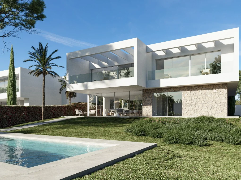 High quality new build villa with sea views