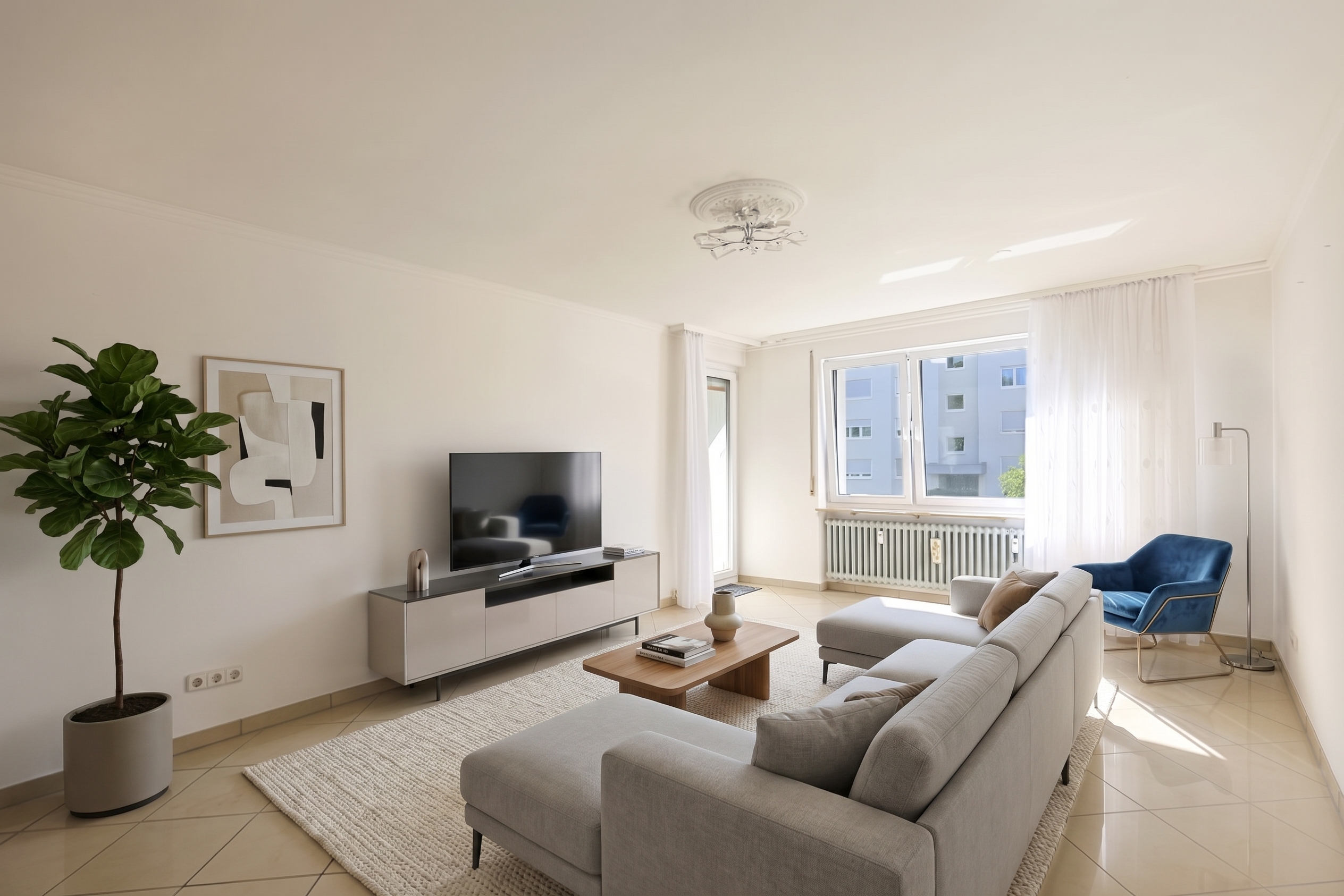 Lichtdurchflutet wohnen – gepflegte 3,5-Zimmer-Wohnung mit Balkon [KI-modifiziert]