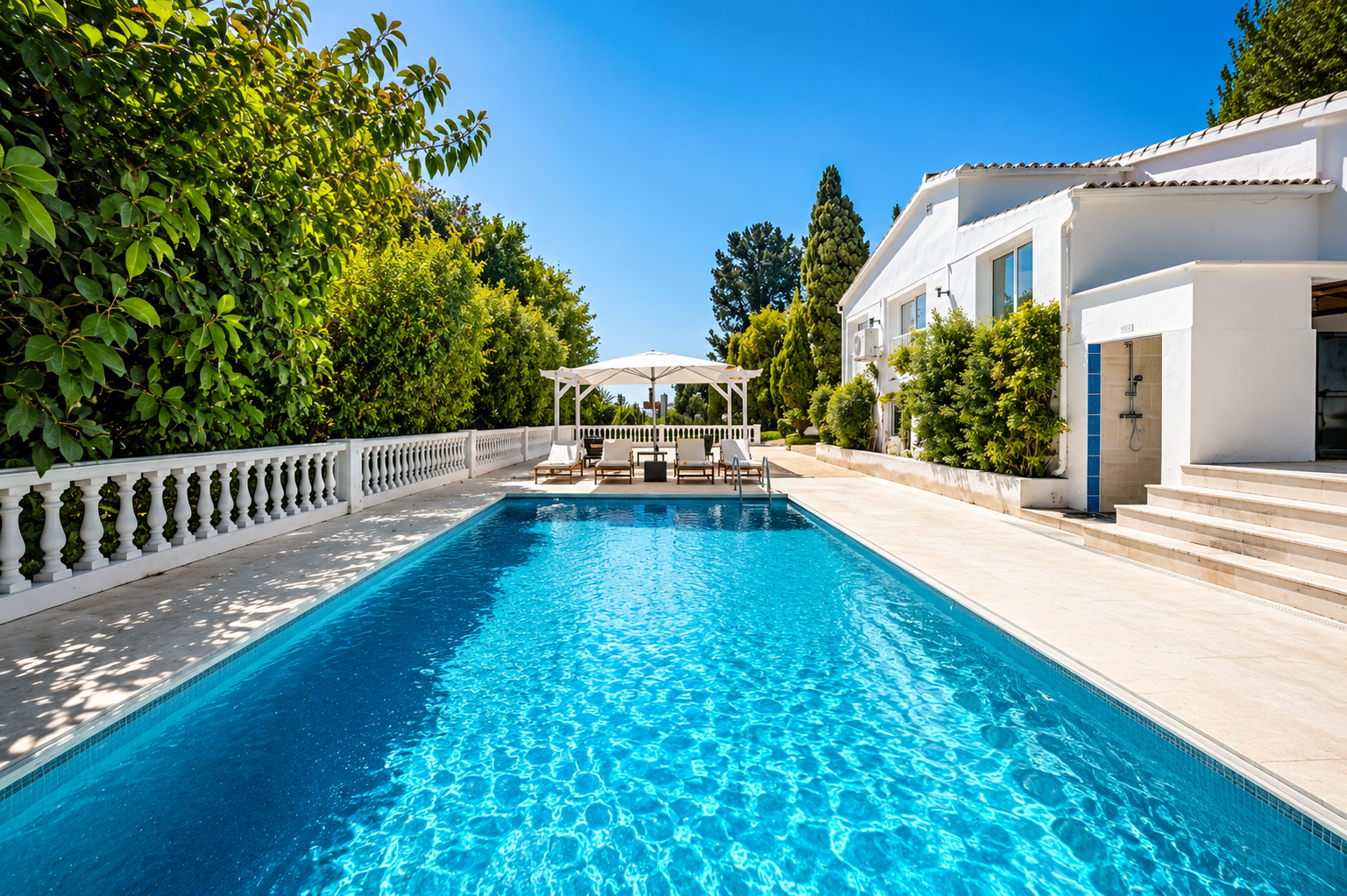Villa Mkondo, El Chaparral — Renovated 7-bedroom villa on a 1,250 m² plot, sea views, and within walking distance of the beach.
