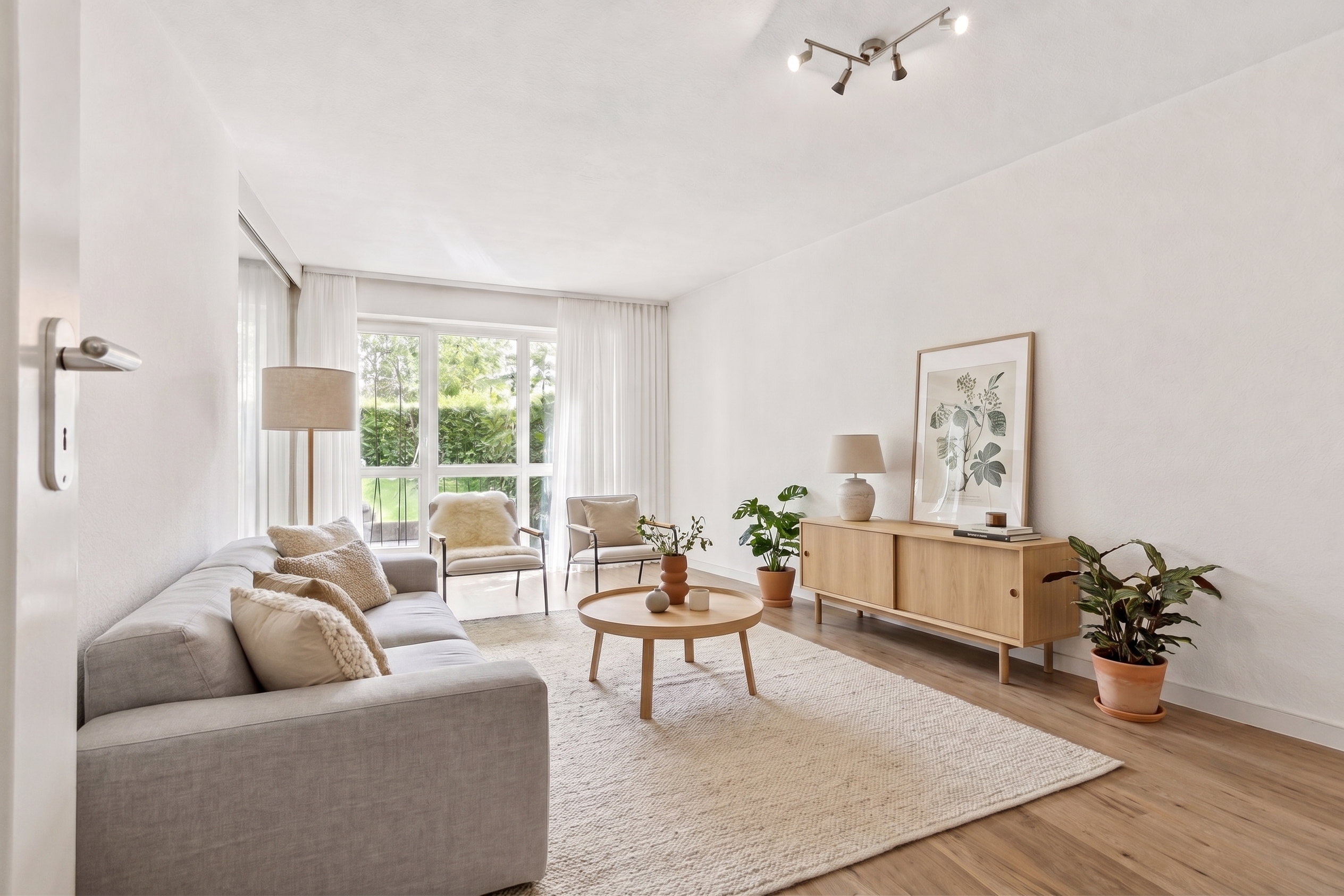 Vermietete 3-Zimmer-Wohnung mit Garten und Tiefgaragenstellplatz nahe der Havel [AI-modified]