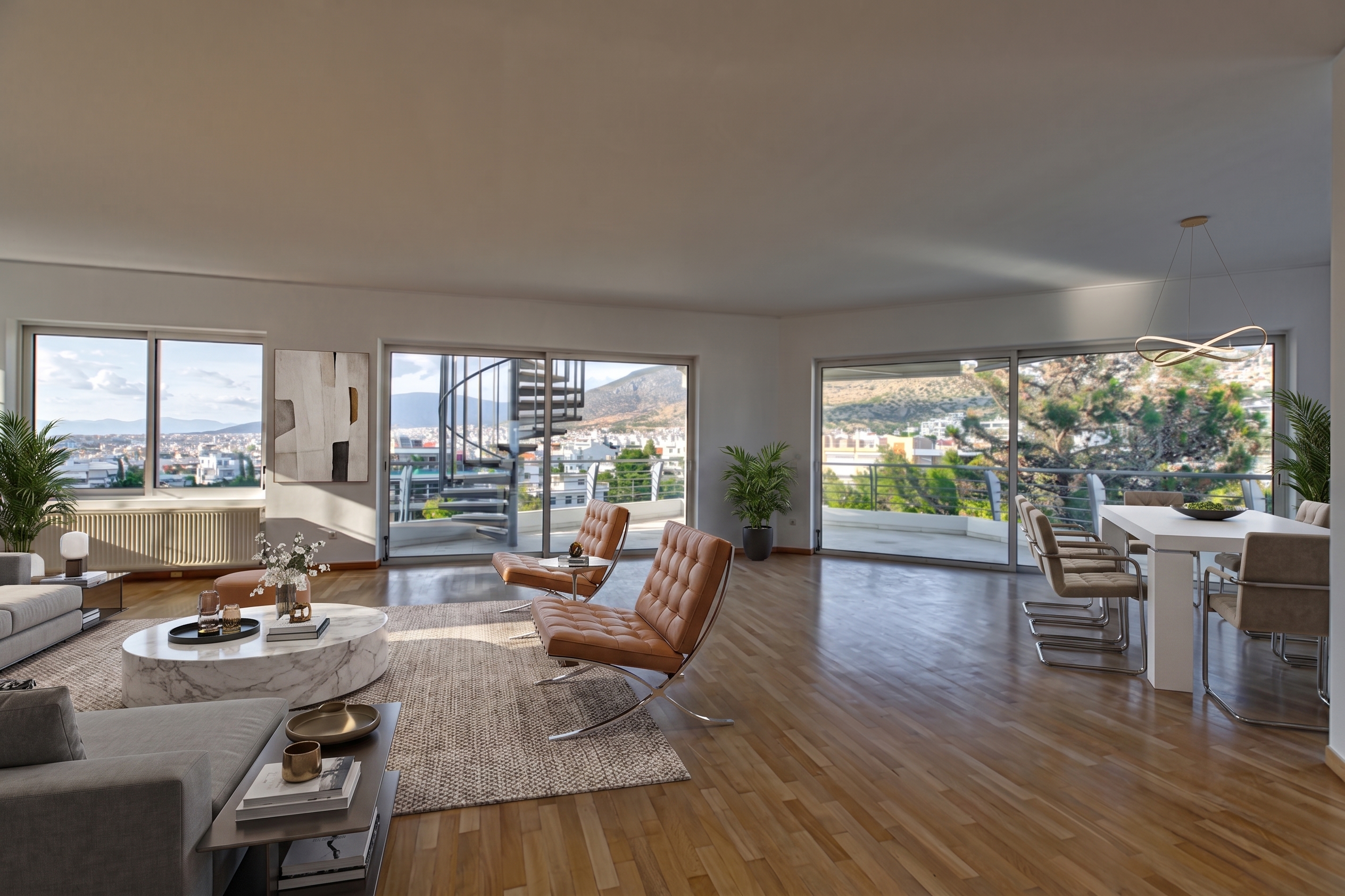 Penthouse maisonette with sea view