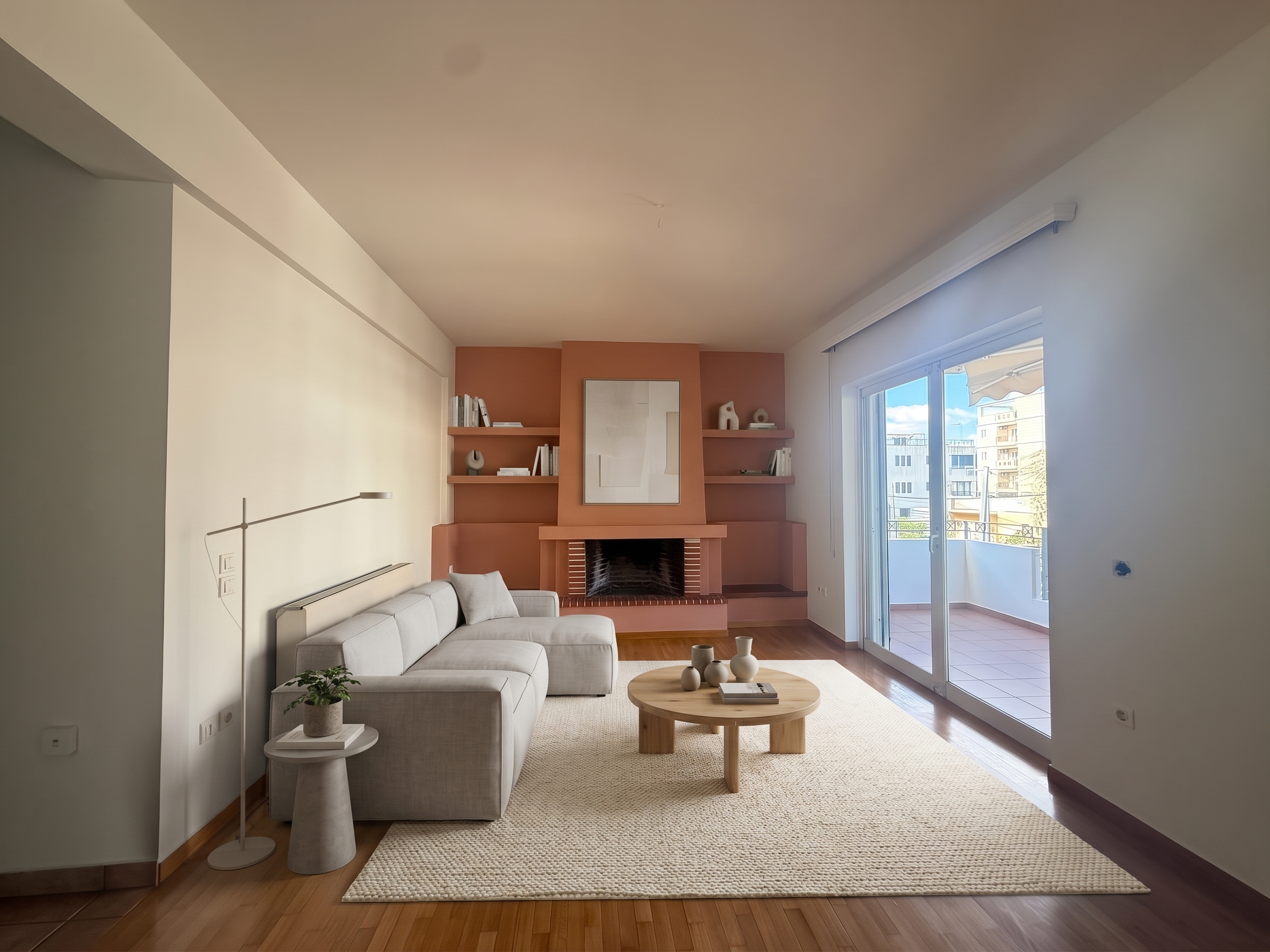 Family 3 bedroom whole floor apartment with fireplace [AI-modified]