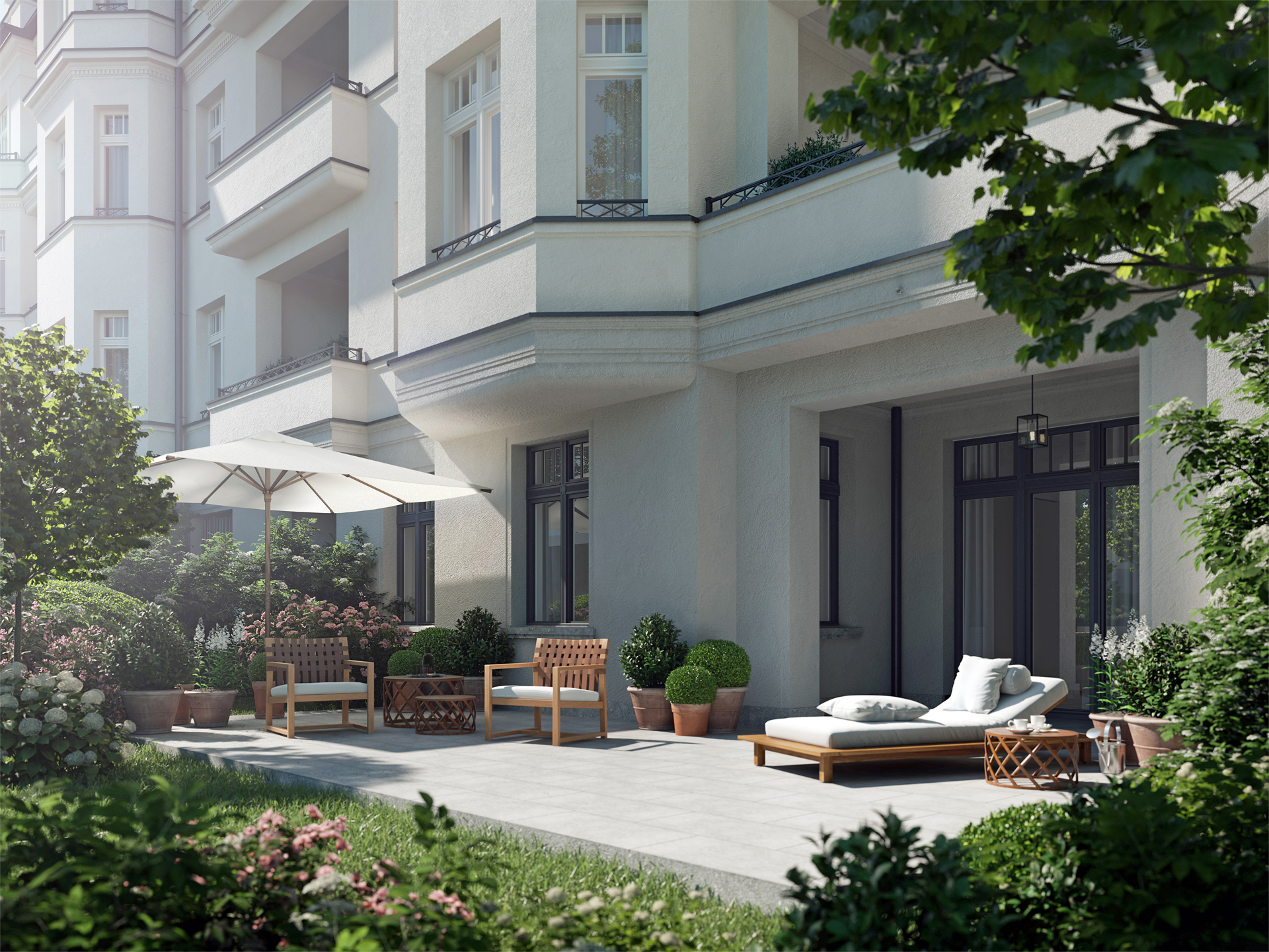Luxuriöse 5-Zimmer Neubau-Gartenwohnung mit Süd-Terrasse in Schmargendorf