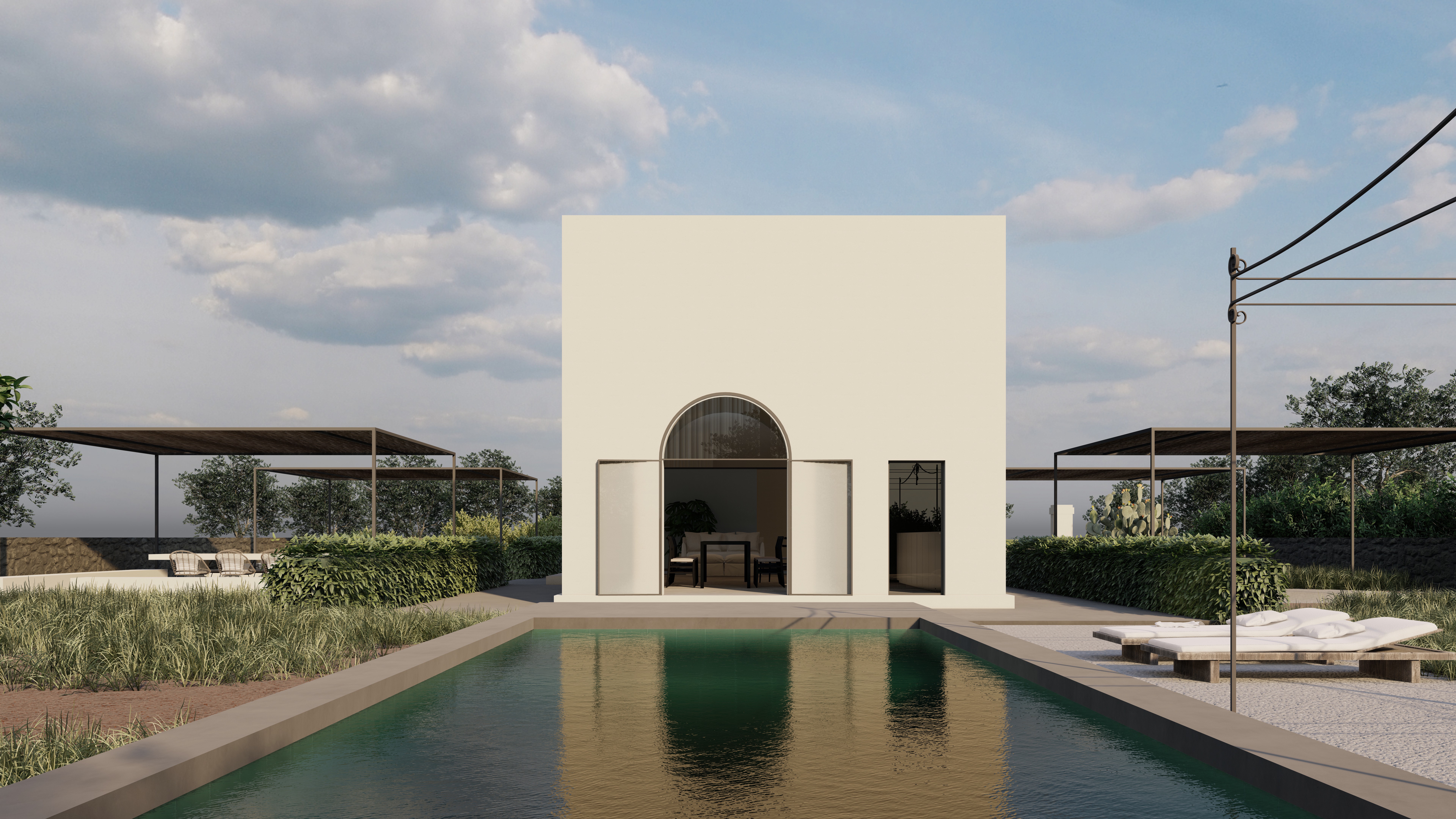 Terreno edificabile con lamia e progetto approvato