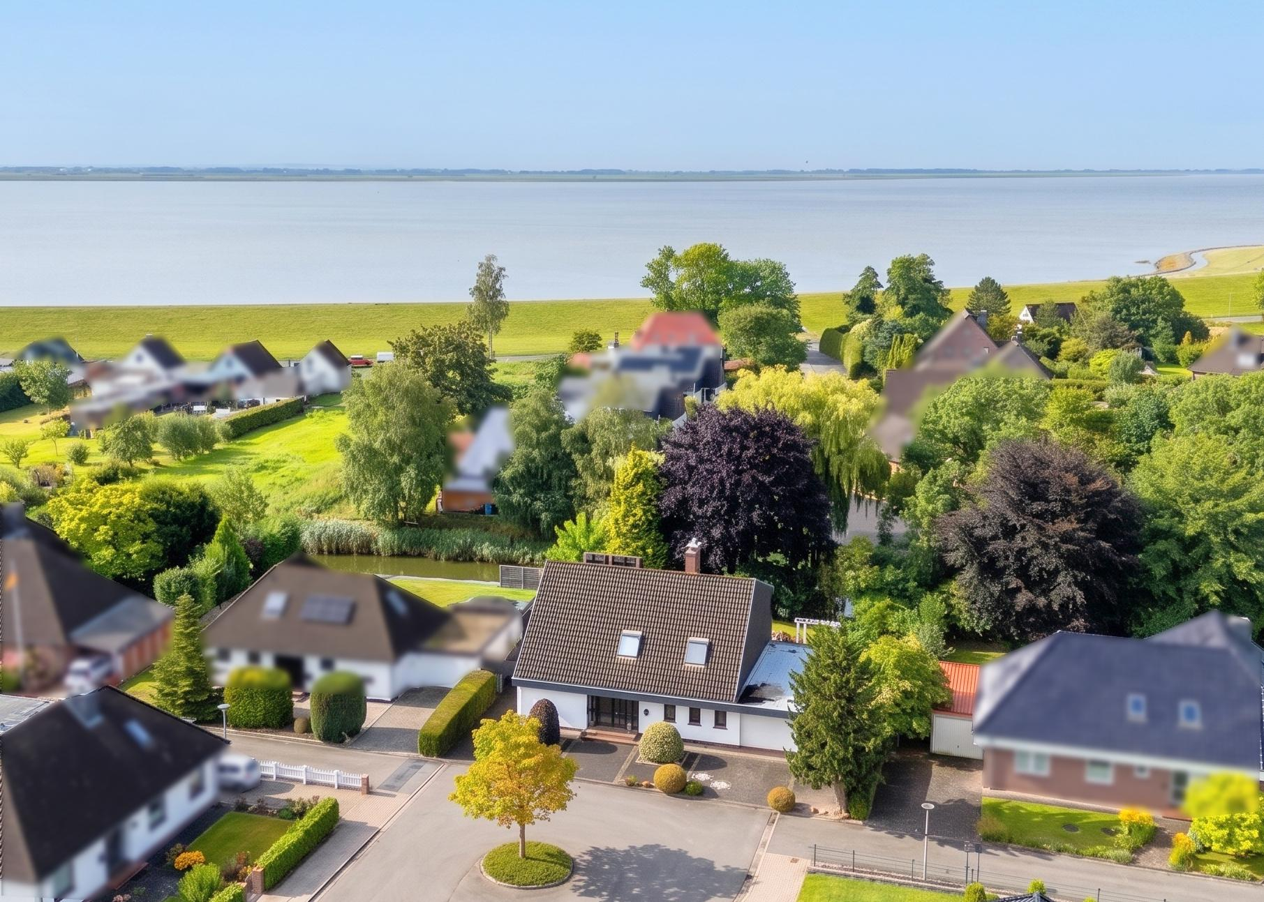 Großzügiges Wohnen am Fleet nahe dem Elbdeich [AI-modified]