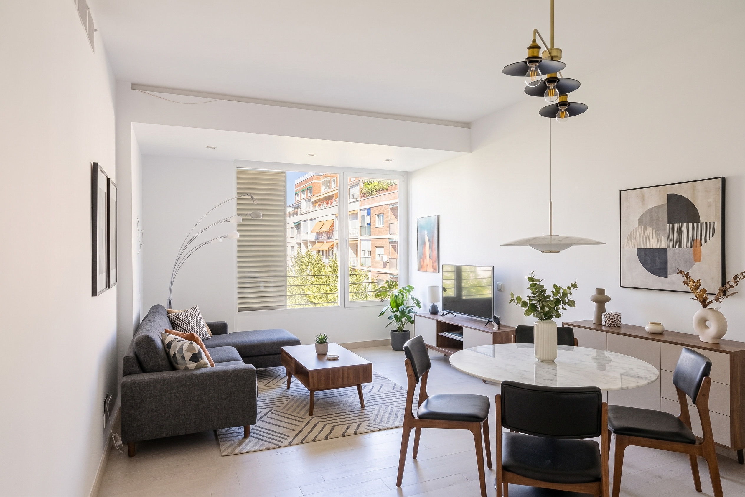 Elegant renovated apartment with green views and 24-hour security at the Eurobuilding in Chamartín [Editat amb IA]