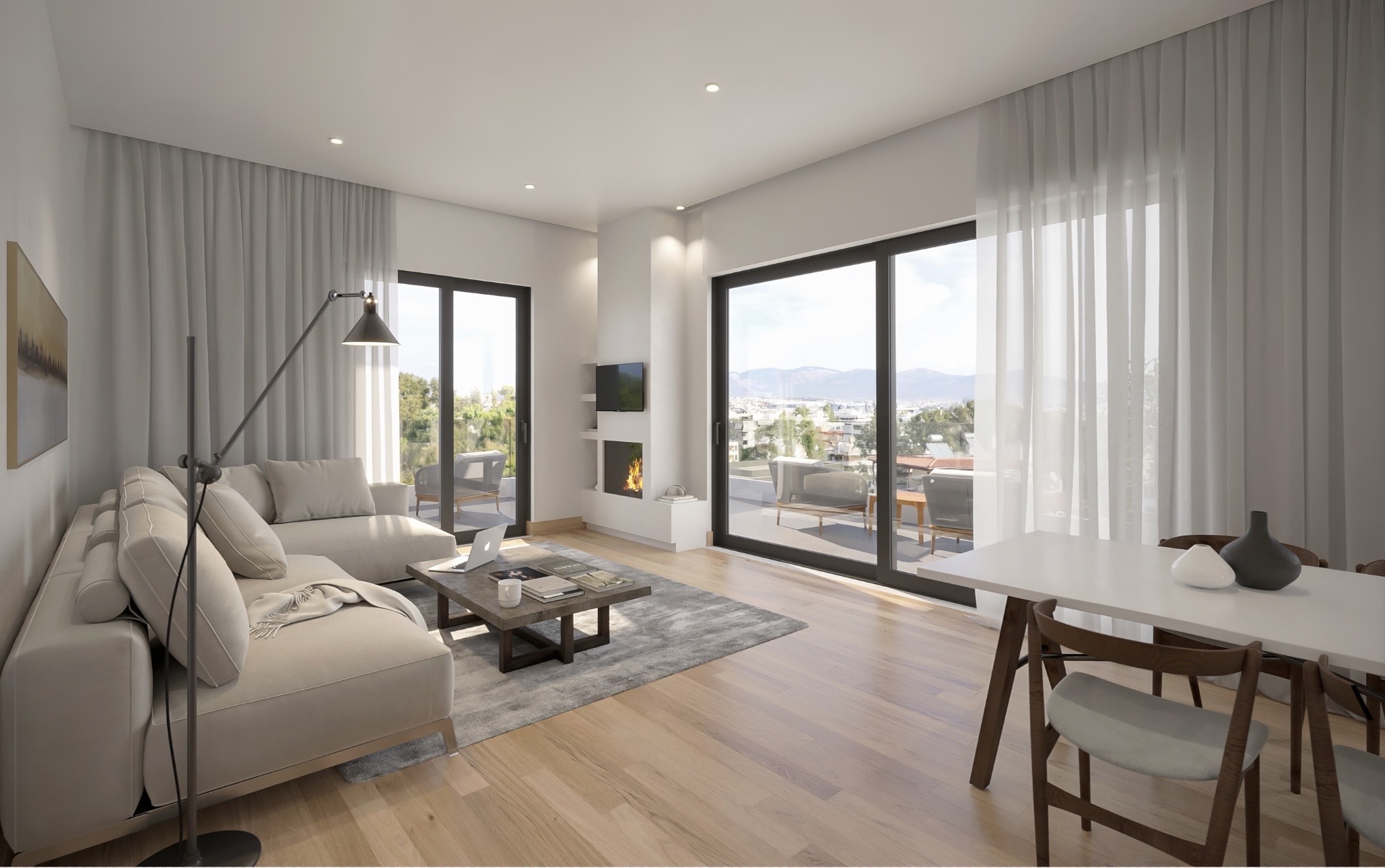 Modern corner apartment on the 4th floor
