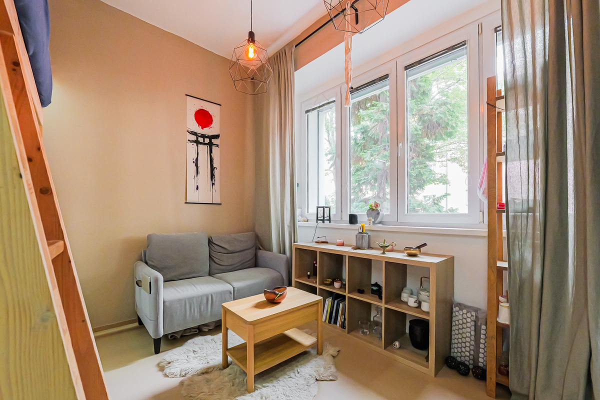 Rent a studio with a sunroom offering views of all of Prague
