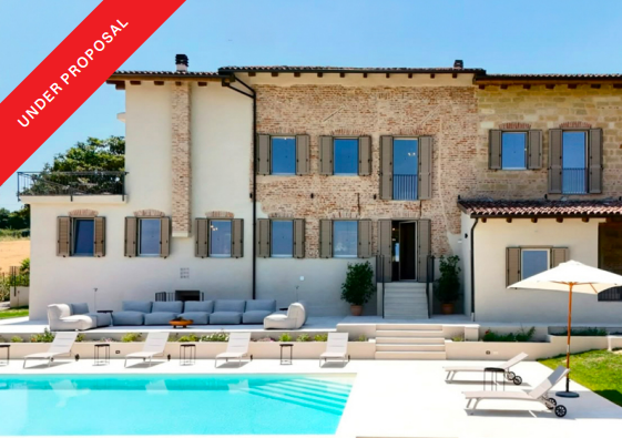 Home with pool and hill views