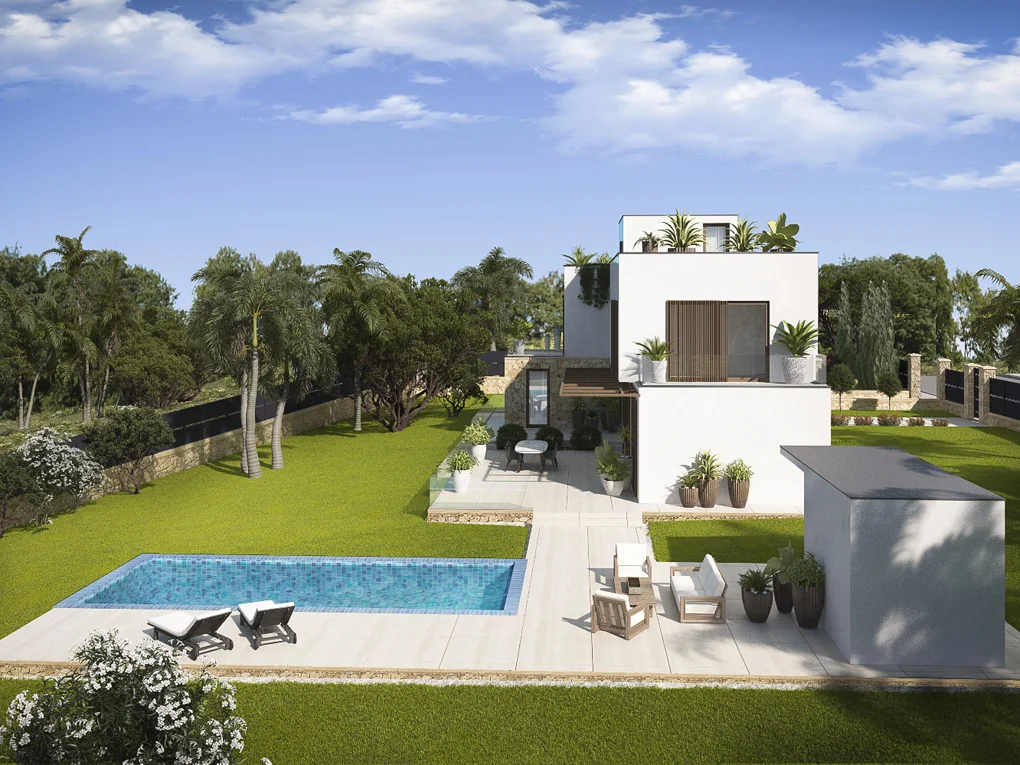 New build villa with pool in Son Gual