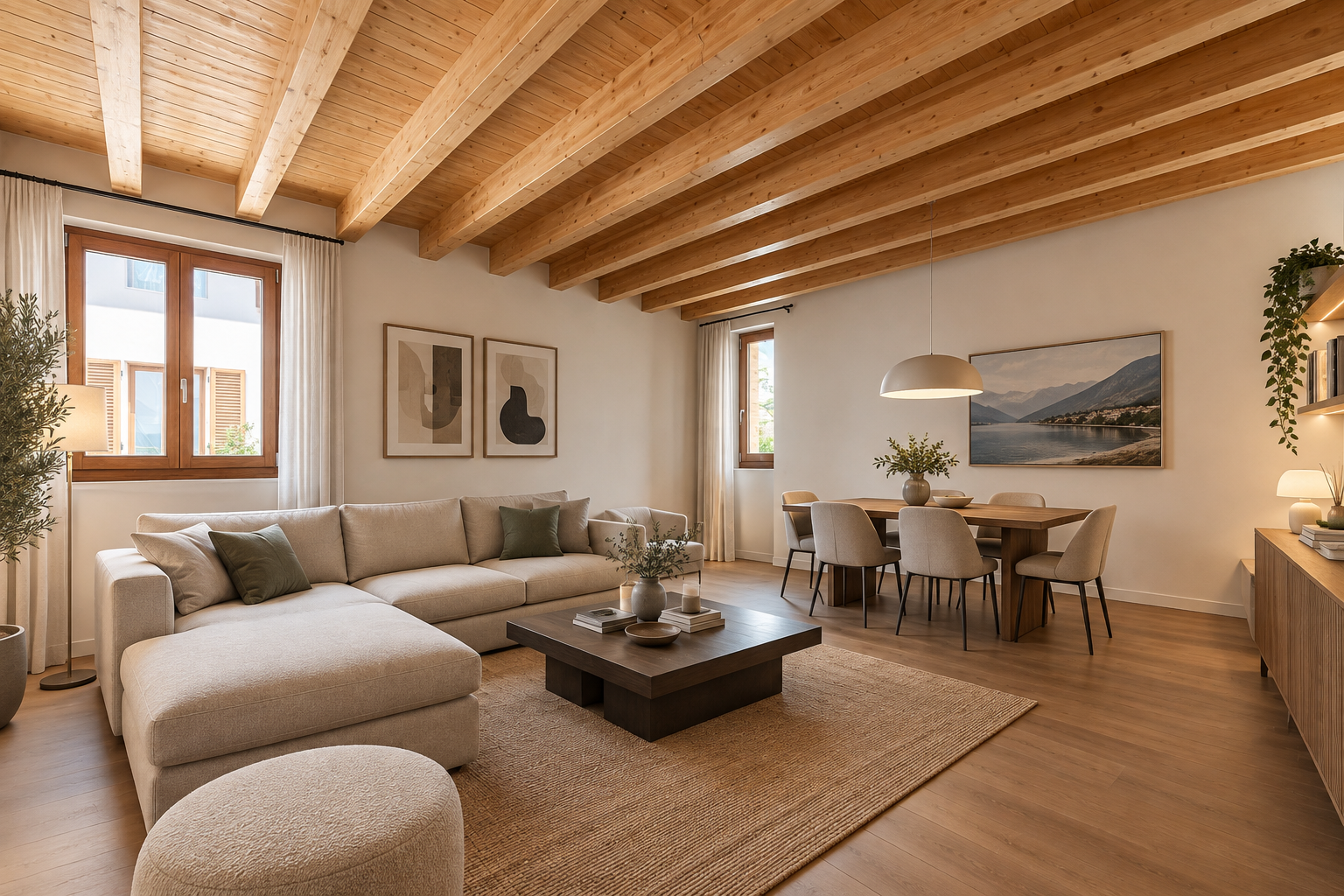 Palazzo San Marco: gemütliche Zwei-Zimmer-Wohnung in der Altstadt von Pisogne [KI-modifiziert]