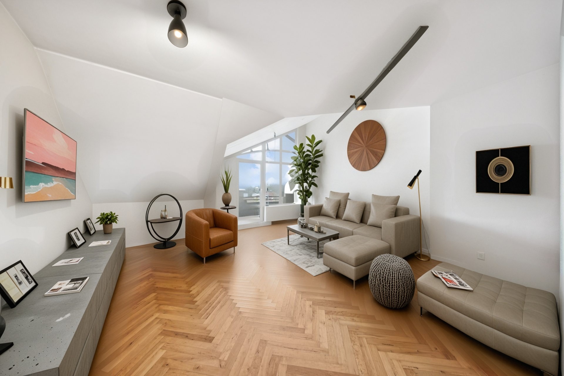 Wohntraum mit Alpenpanorama: Charaktervolle 3,5-Zimmer-Dachgeschosswohnung