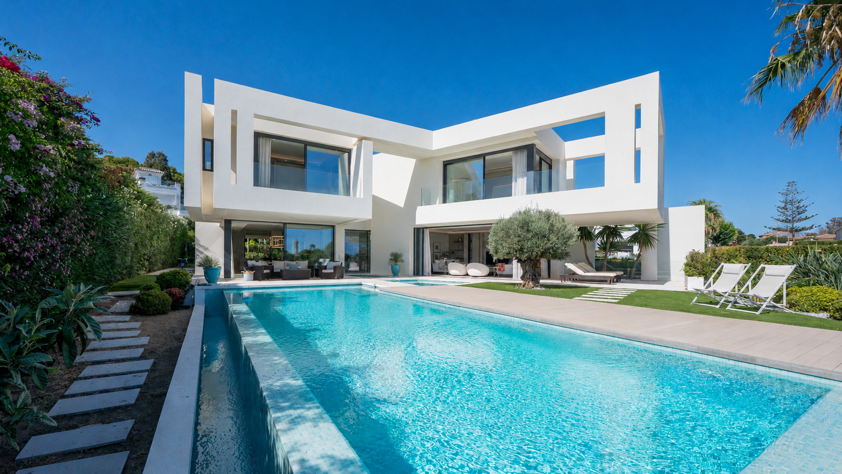 Contemporary Villa Just Steps from the Beach in Marbella East