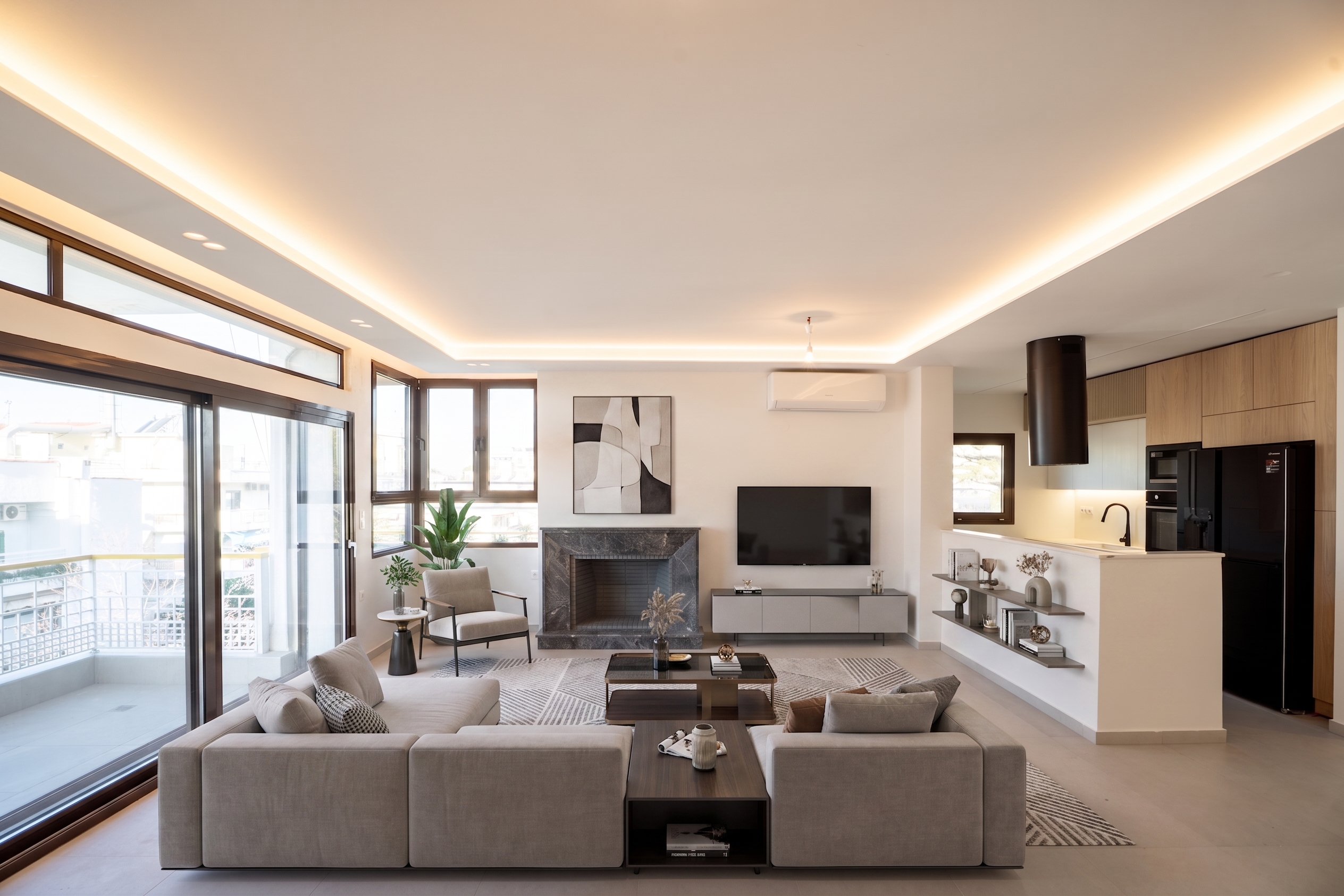 Maisonette 4th floor with sea view in Kalamaria [KI-modifiziert]