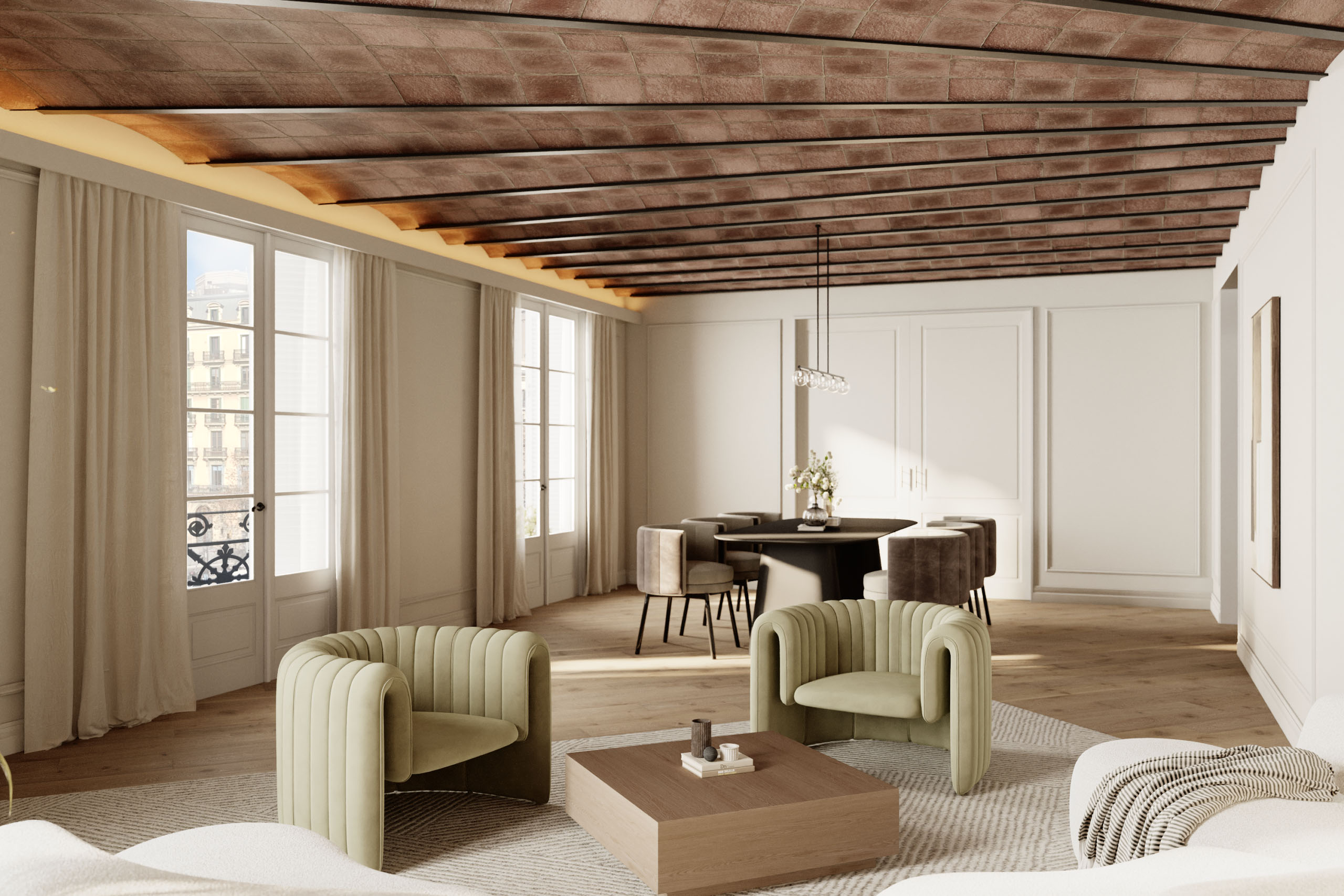 Exceptional brand new corner flat in Eixample Dret