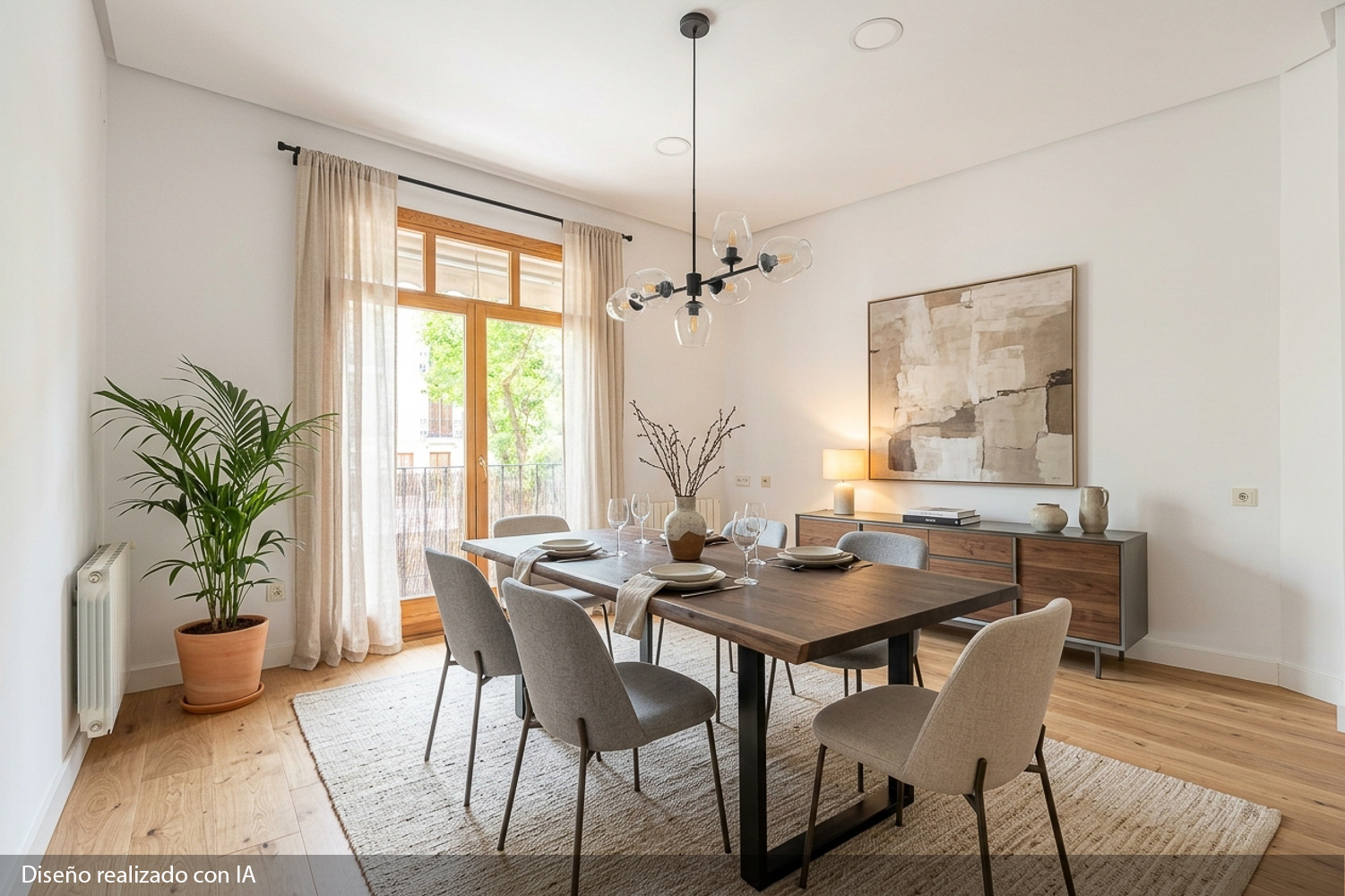 Apartment with terrace and optional parking space next to the Serranos Towers [Editat amb IA]