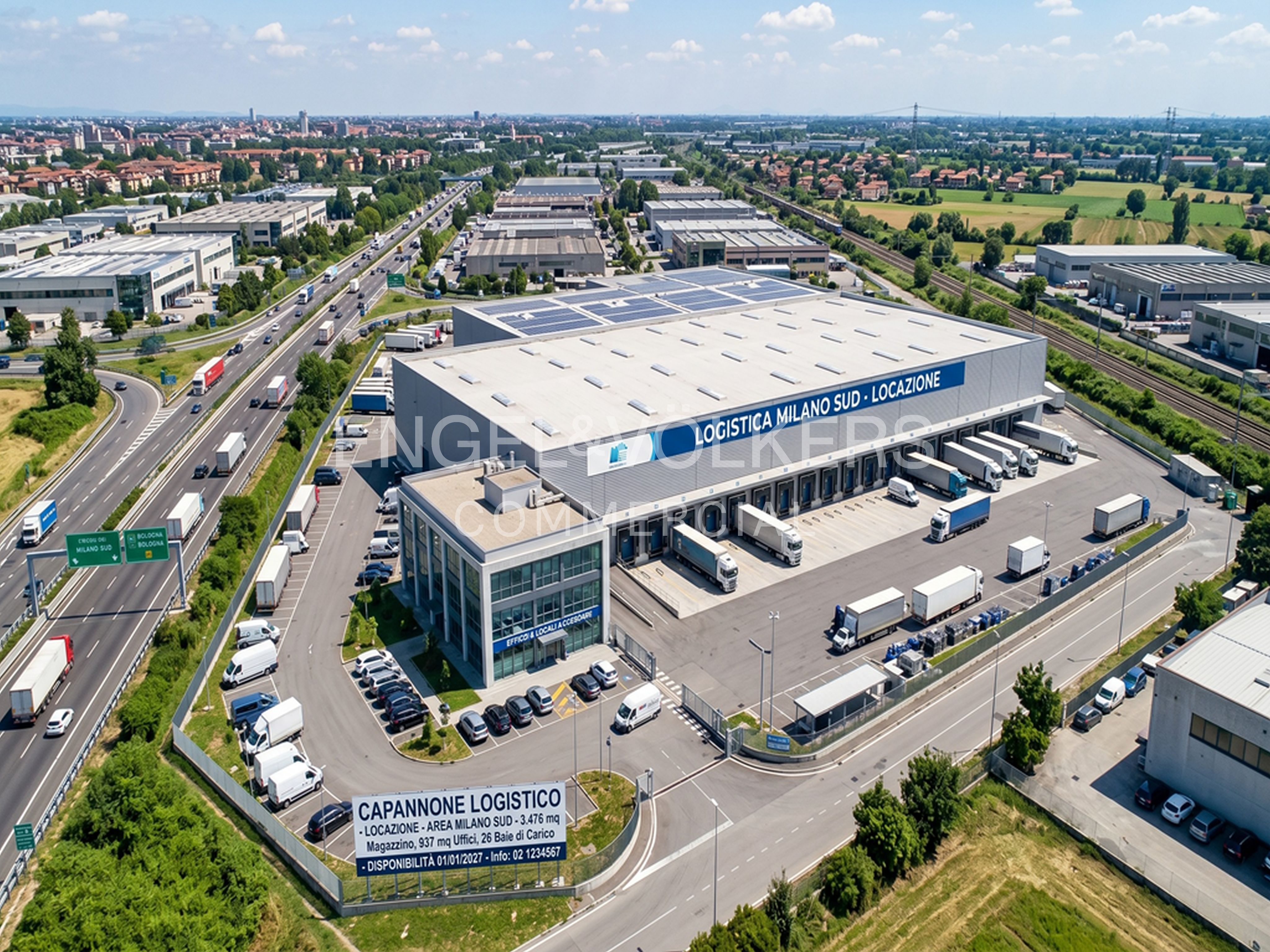 Capannone logistico e industriale con uffici in locazione | Sud Milano