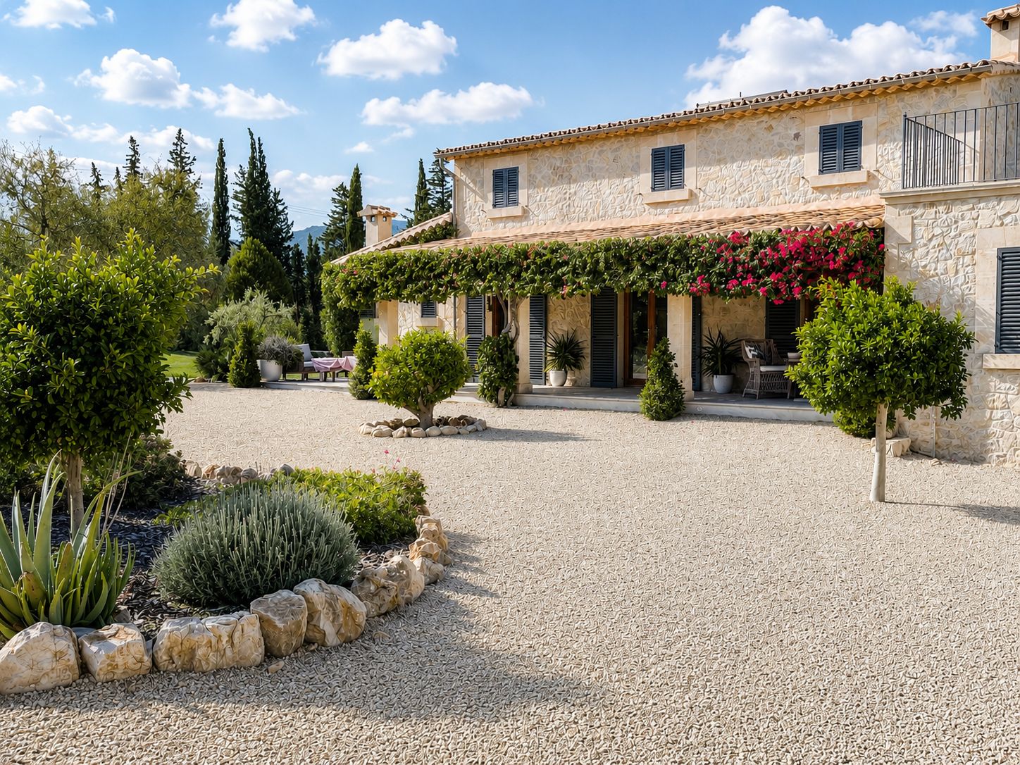 Elegantes Landhaus mit spektakulärem Blick auf das Tramuntana-Gebirge in Moscari, Selva