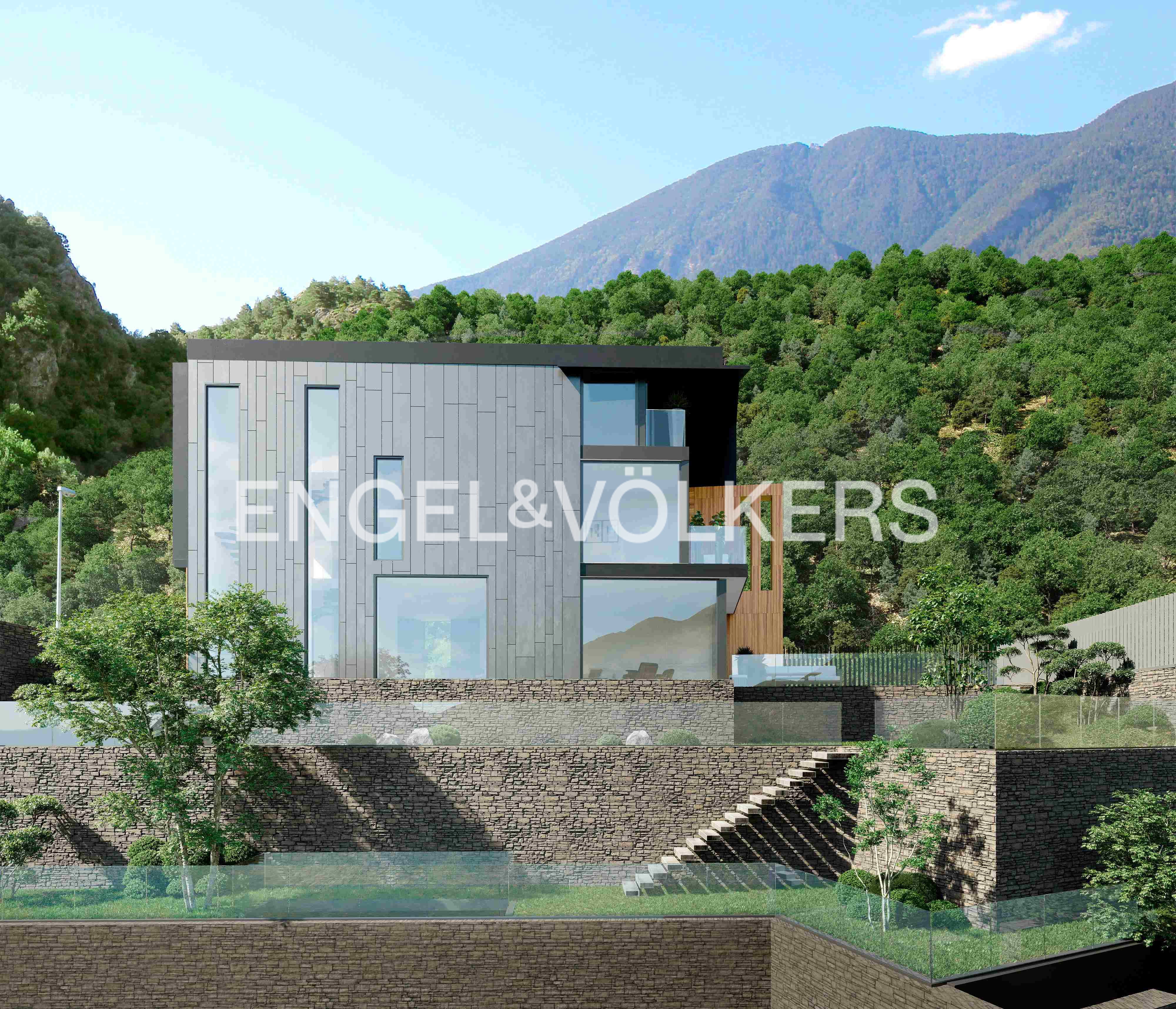 Sunny plot with views in els Vilars Escaldes
