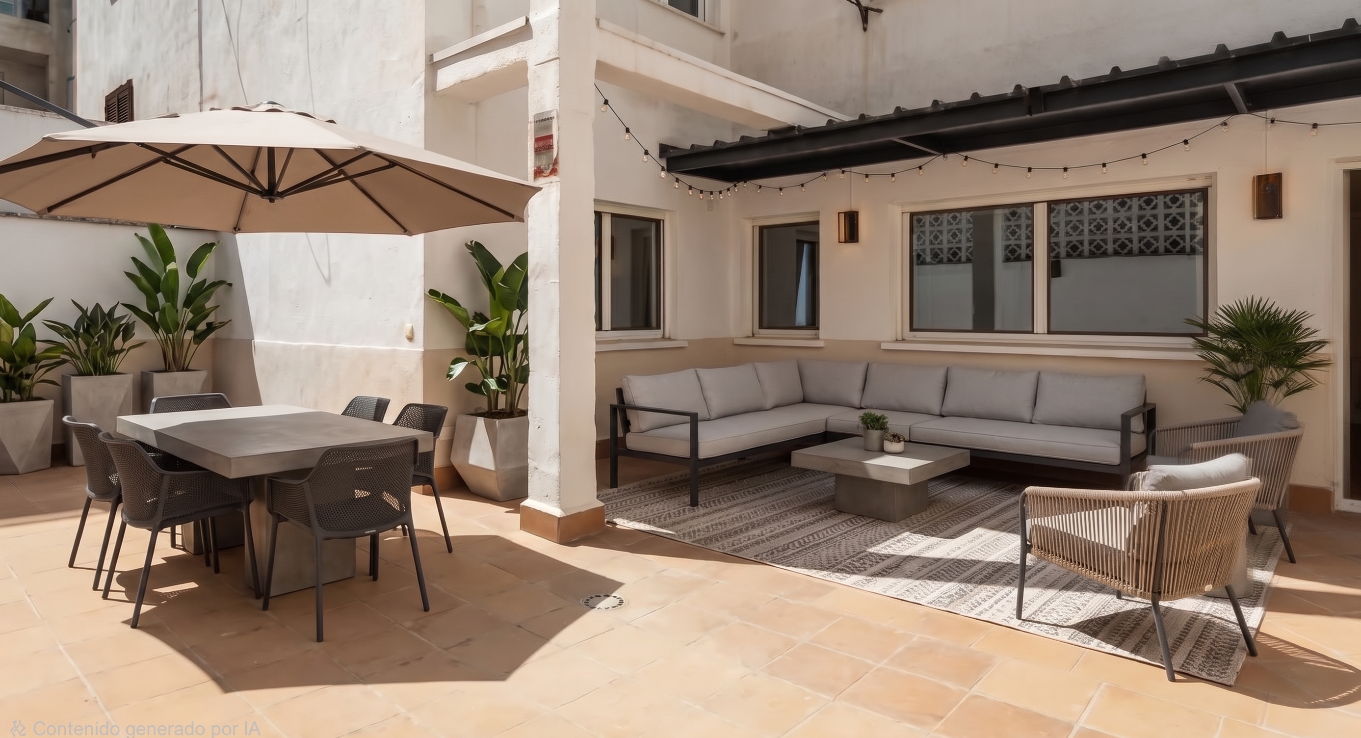 Brand-new home with a pleasant private patio