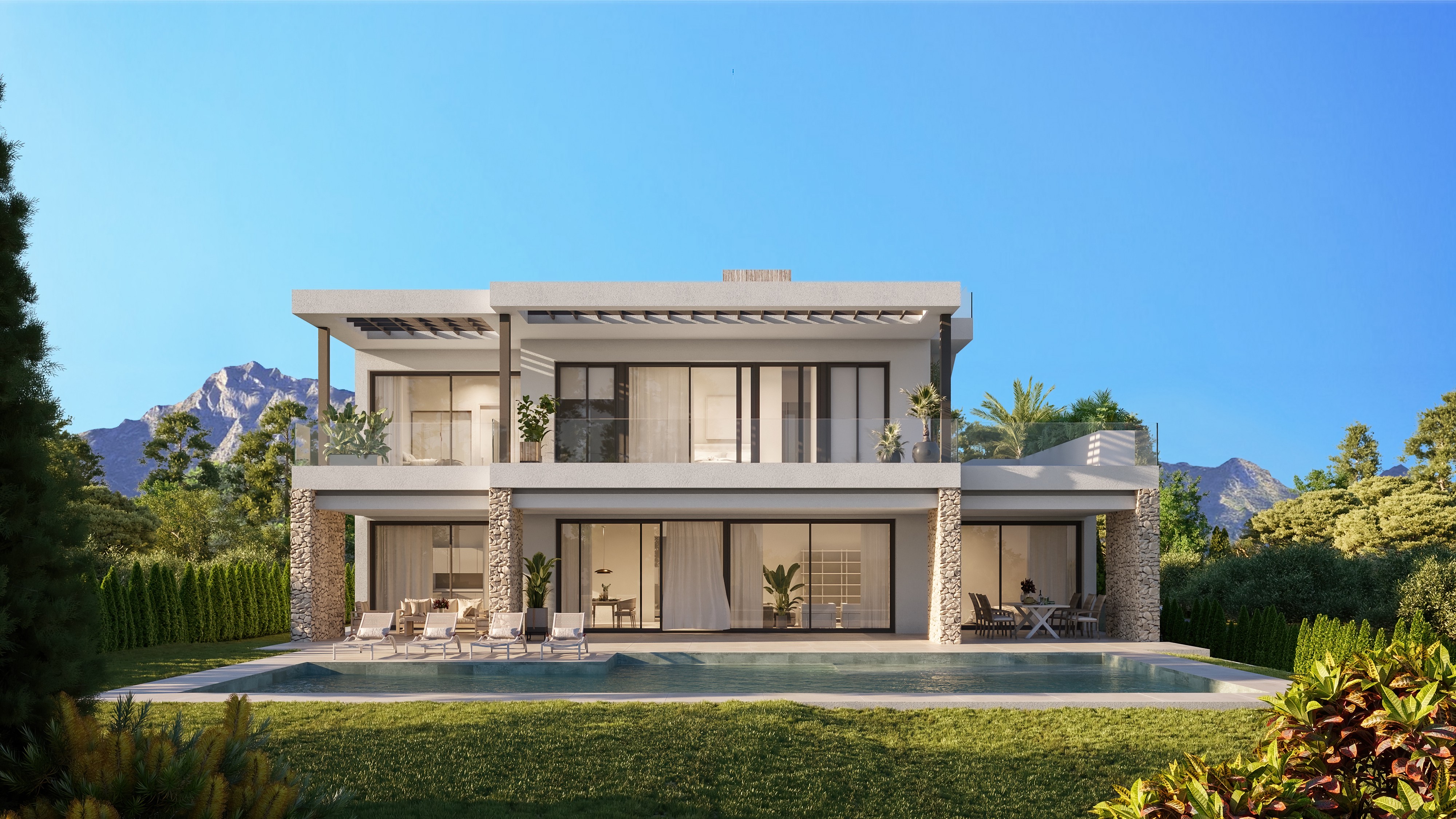 Villa de nueva construcción recién terminada