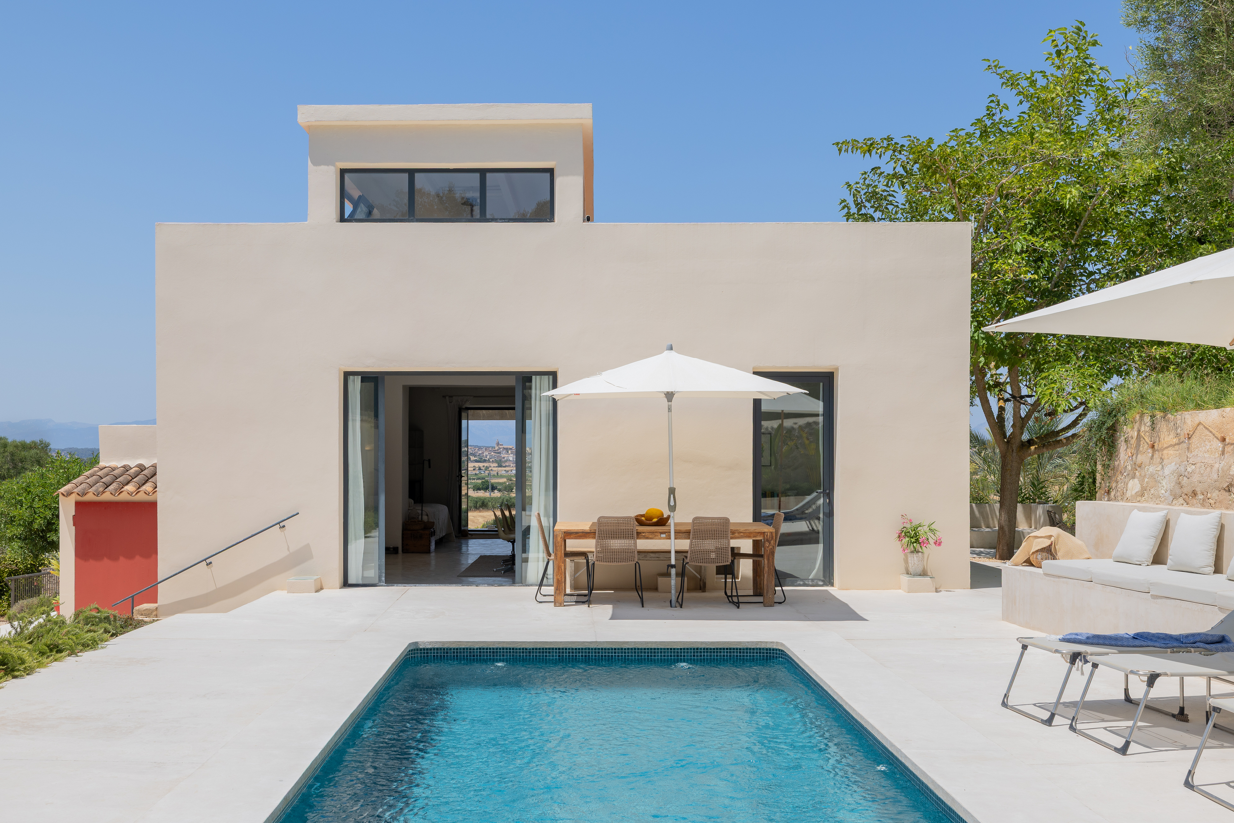 Design finca with loft-style living, three independent living areas and uninterrupted panoramic views