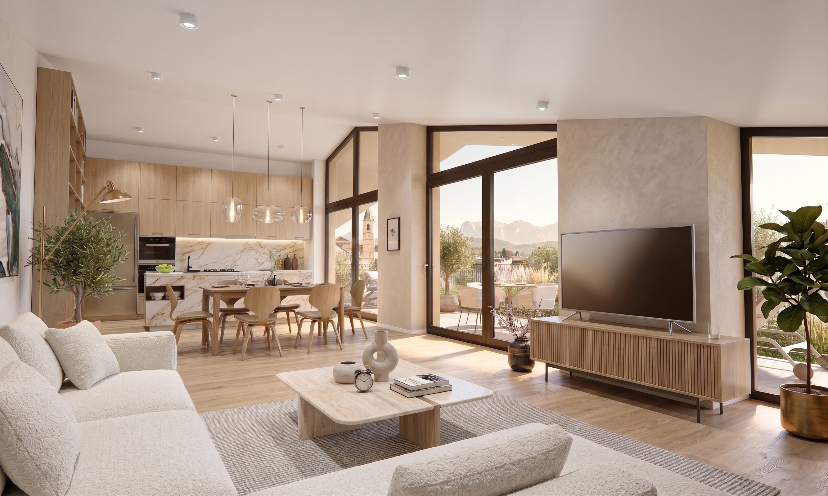 A prestigious newly built penthouse with breathtaking views