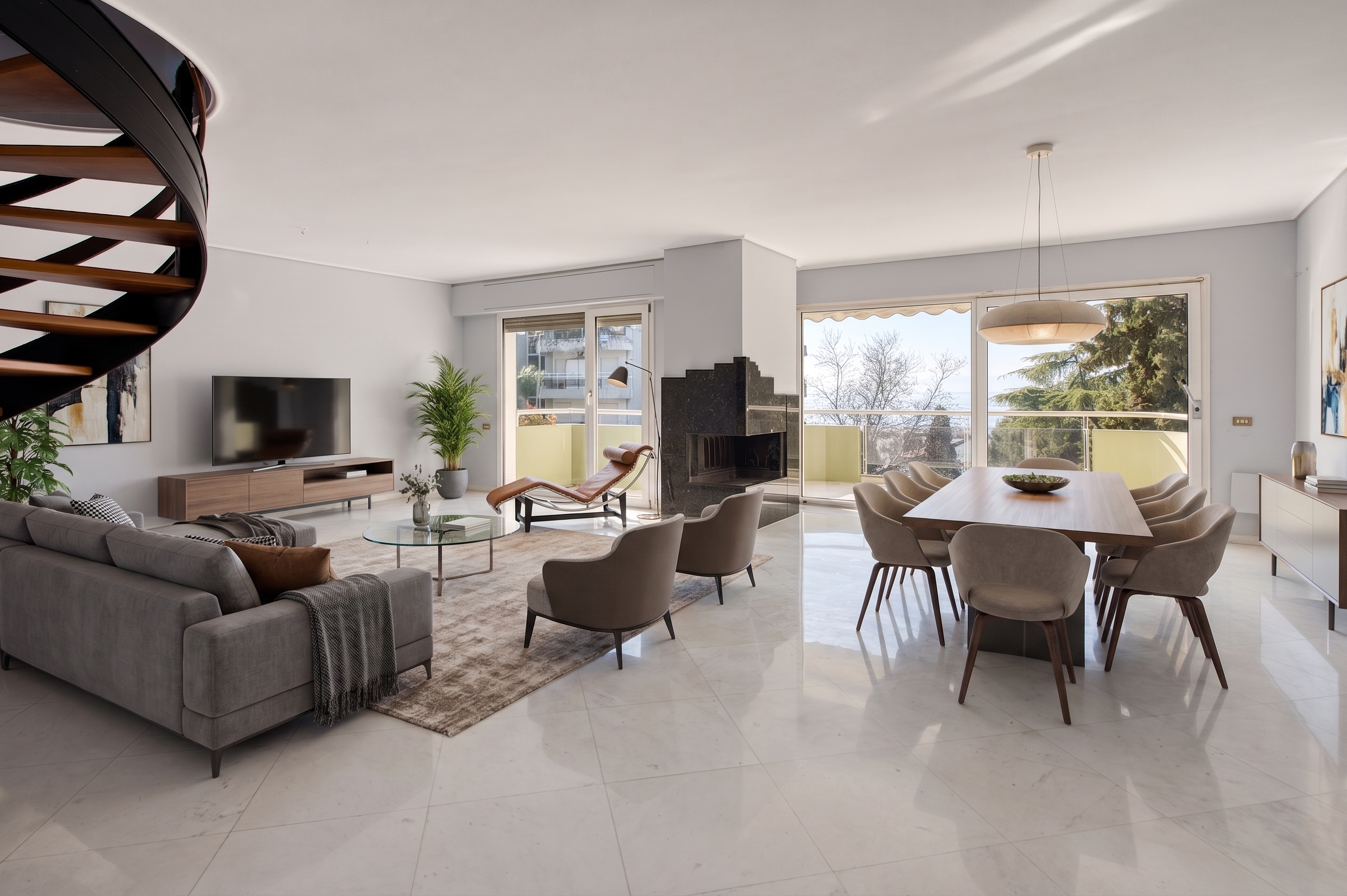 Luxury duplex with garden and sea views in Kalamaria [Modifié par IA]