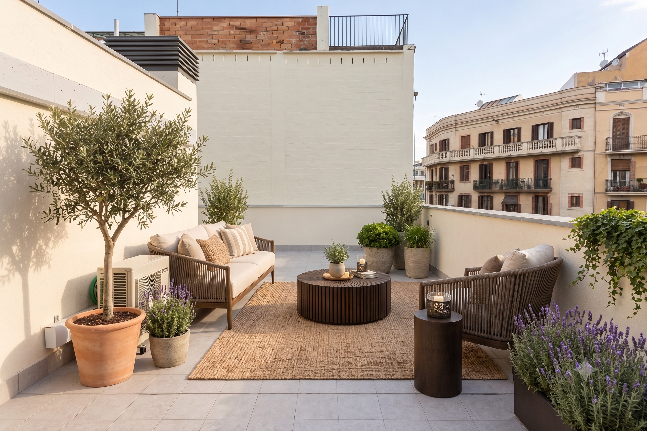 New built apartment with private terrace in Poble Sec [AI-modified]