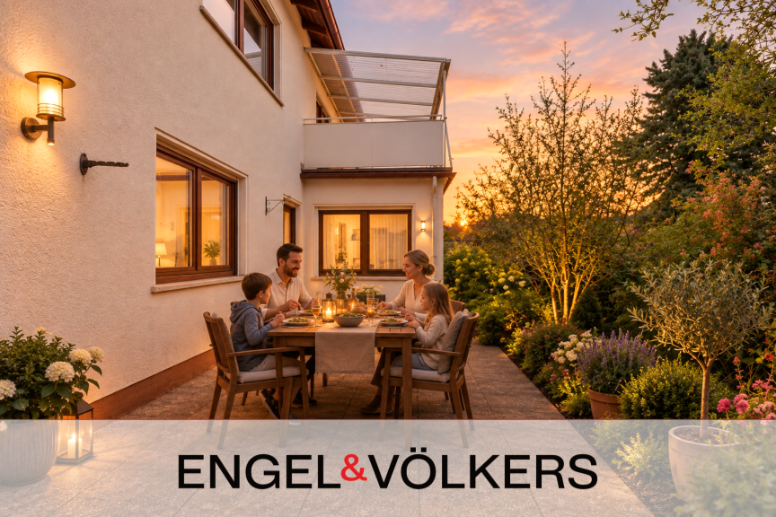 Raum für Familie: Familienhaus/Mehrgenerationenwohnen mit großem Garten und guter Verkehrsanbindung [AI-modified]