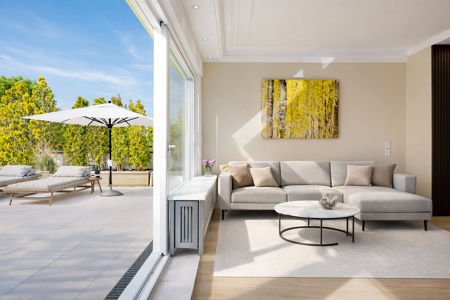 Eine Klasse für sich: Penthouse mit beeindruckenden Raumhöhen und unverbautem Blick über die Isarauen
