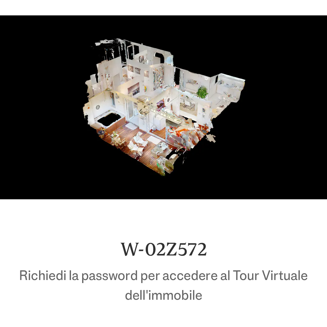A 3D floor plan of a house, showing the layout of rooms and furniture, on a black background.
