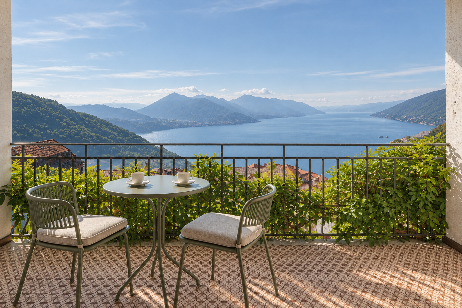 Der Charme von Campagnano mit Blick auf den Lago Maggiore
