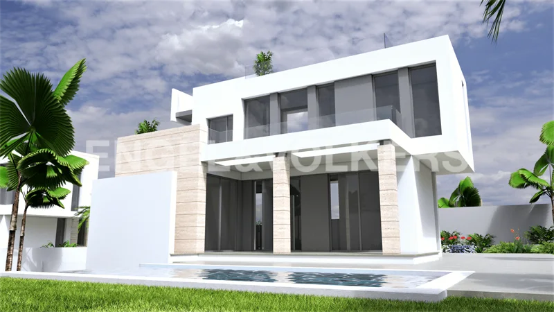 New built villa with private pool in a quiet area of Torrevieja