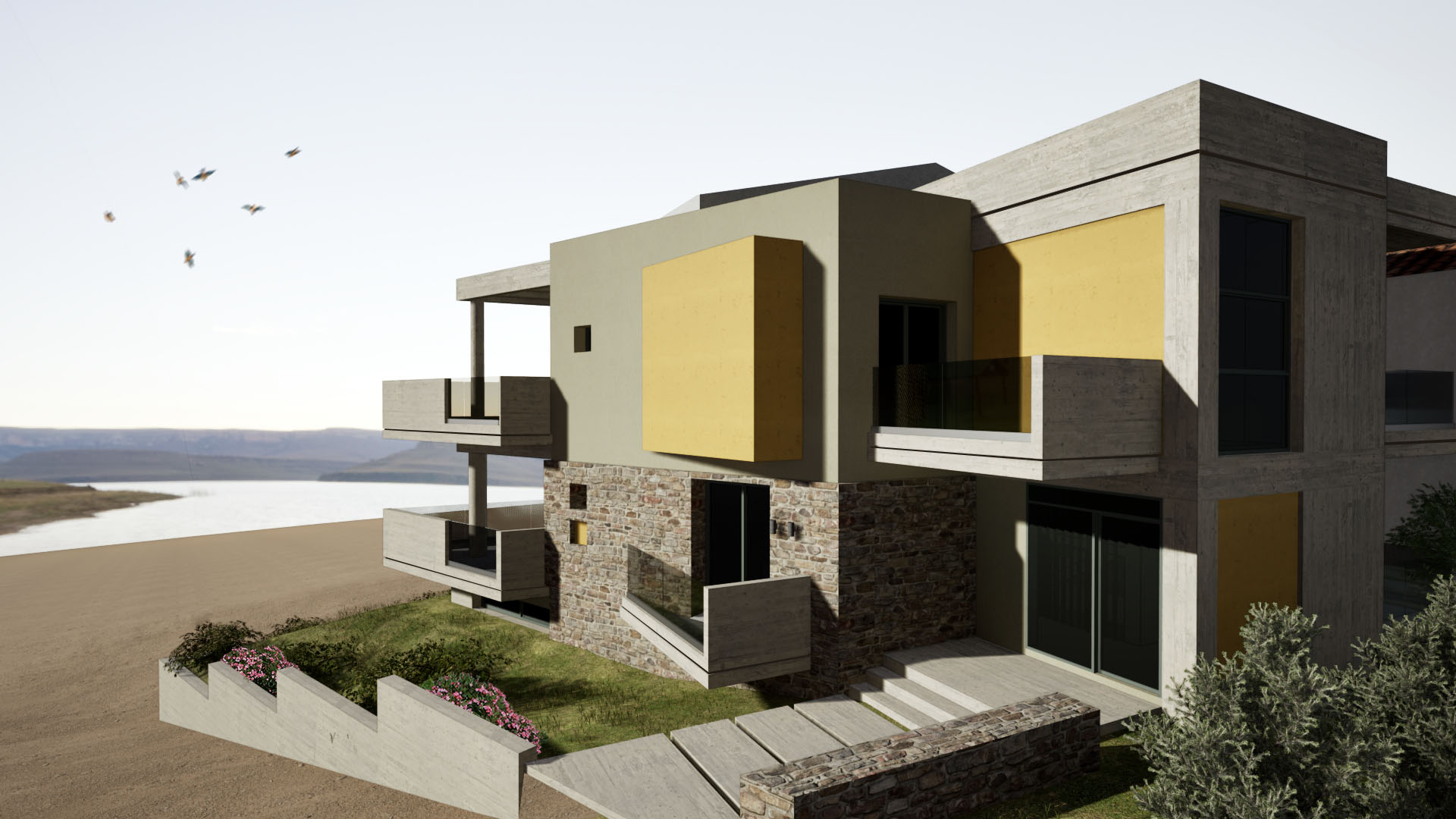 Newly built apartment with panoramic sea view in Nea Peramos