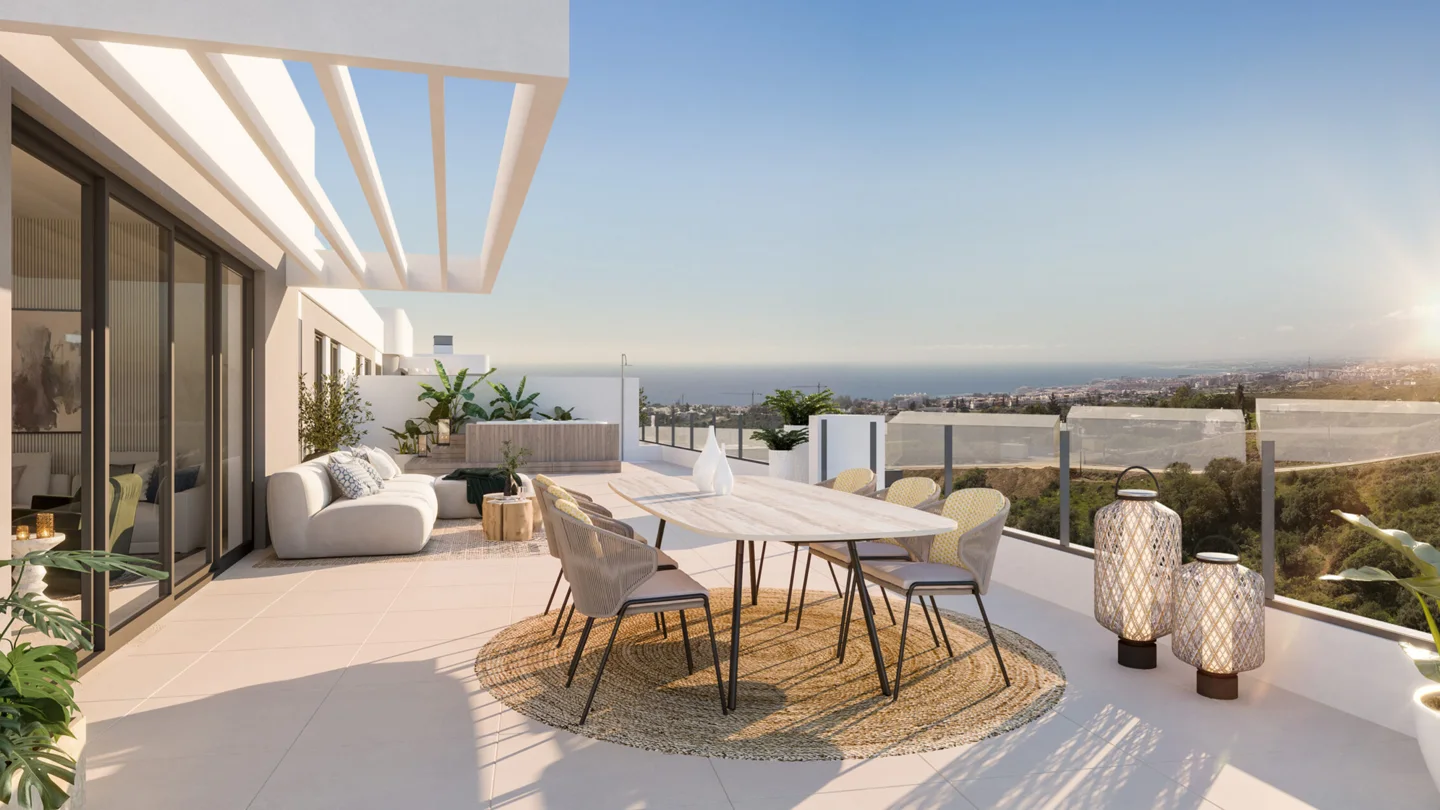 Penthouse im Neubaugebiet in Los Monteros Altos mit Meerblick