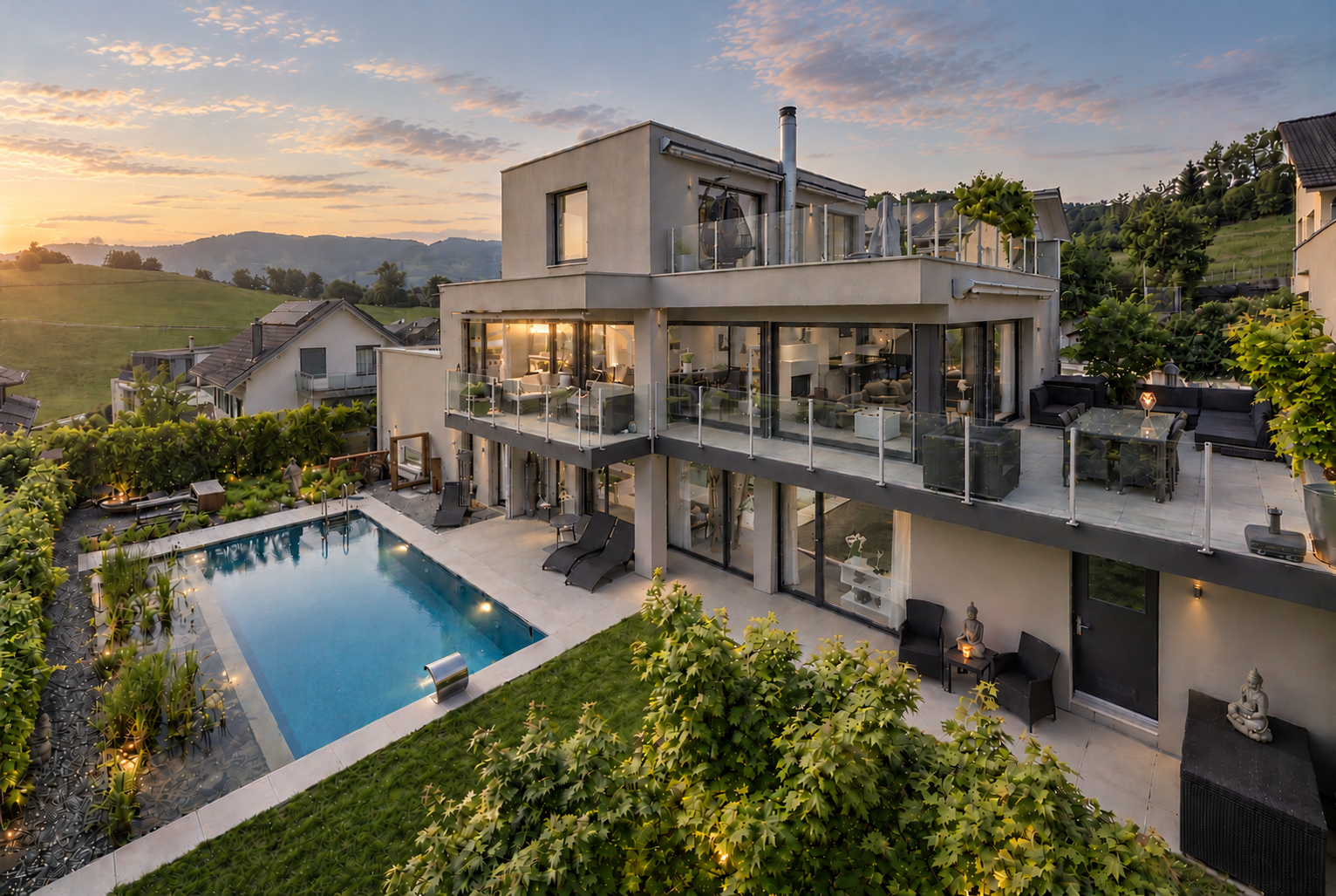 Detached single-family home – modern, stylish & close to nature [Modifié par IA]