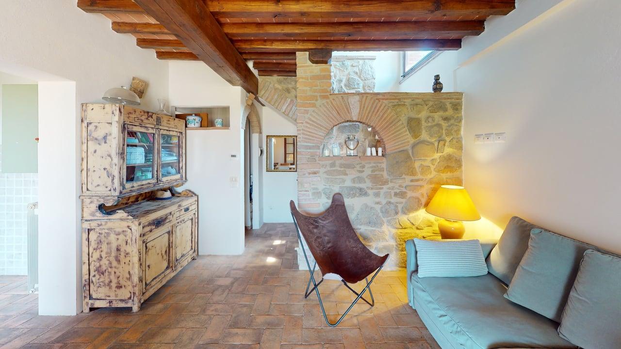 Ferienwohnung im Dorf mit Pool inmitten der Crete Senesi