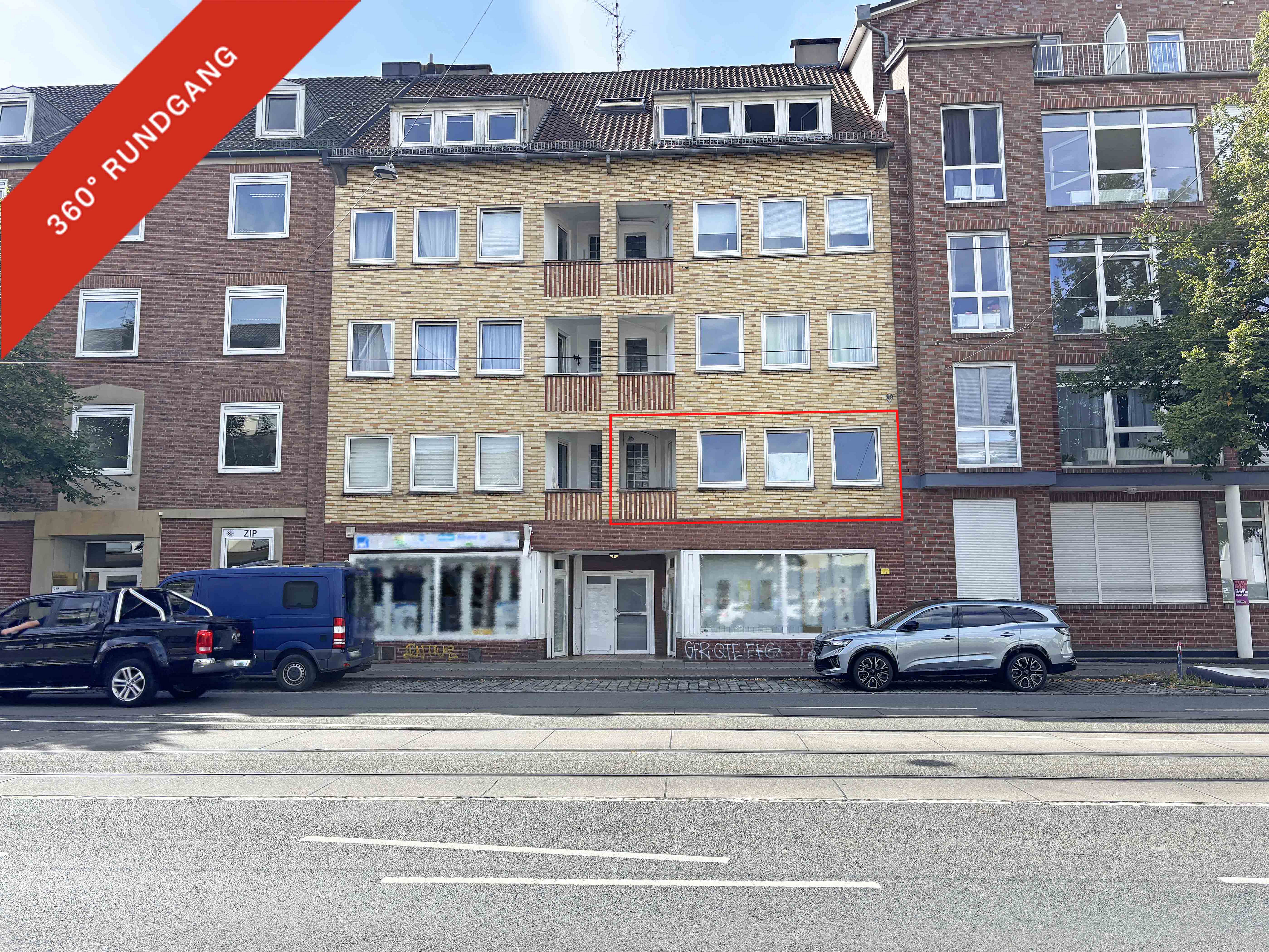 Leerstehende Zwei-Zimmer-Wohnung mit Potenzial in zentraler Neustadtlage!